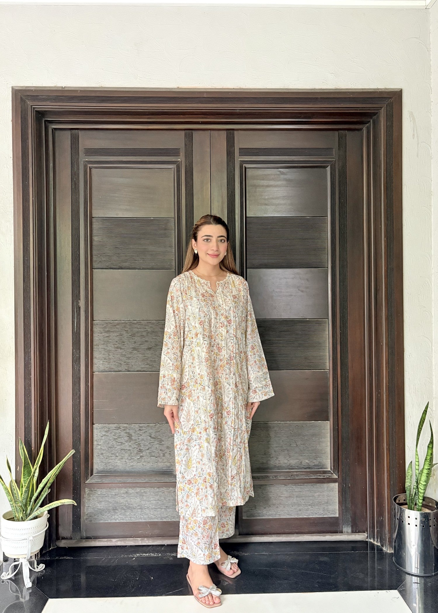 Zenyre Floral Mosaic Printed Set Women 2pcs