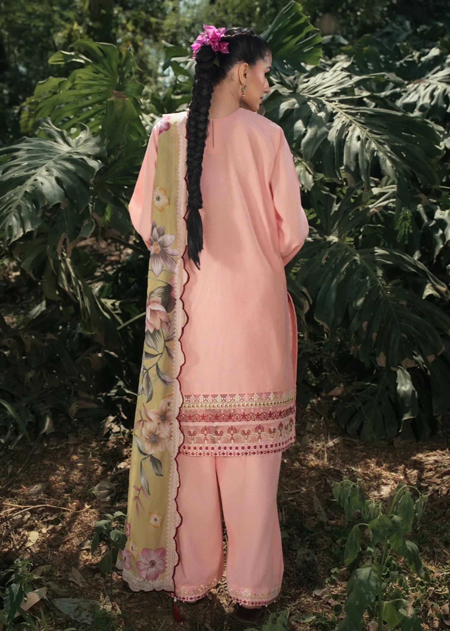 Hemstitch Pinky Peony Women 3pcs