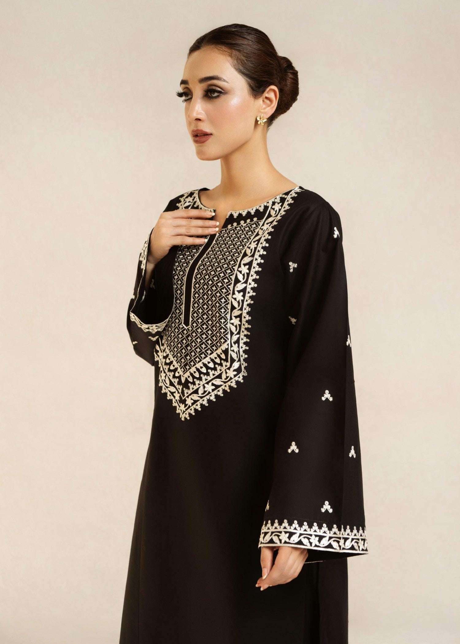 Ramal Tareek embroidered dress Women 2pcs