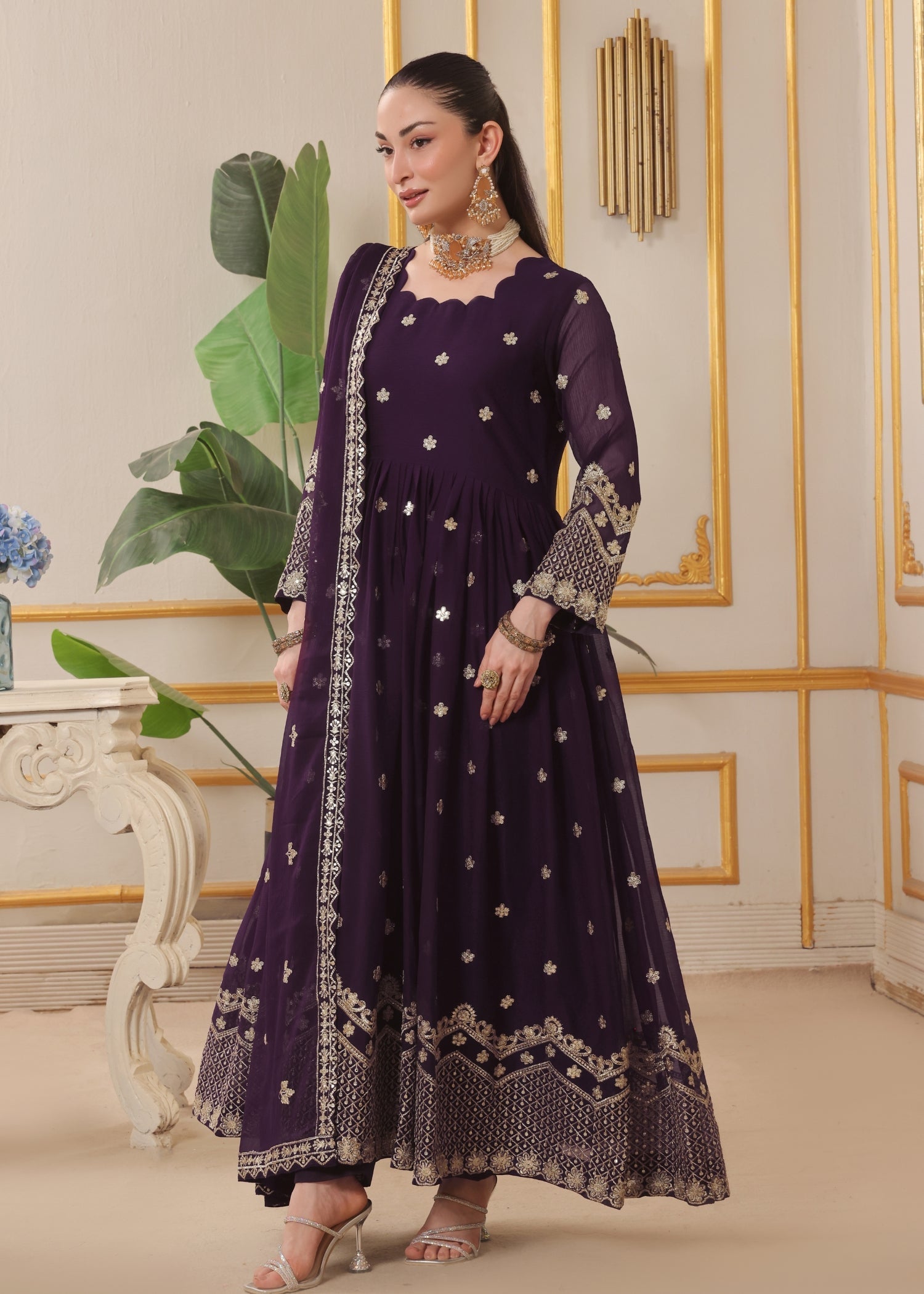 Abaan Zohan Dhanak Purple Women 3pcs