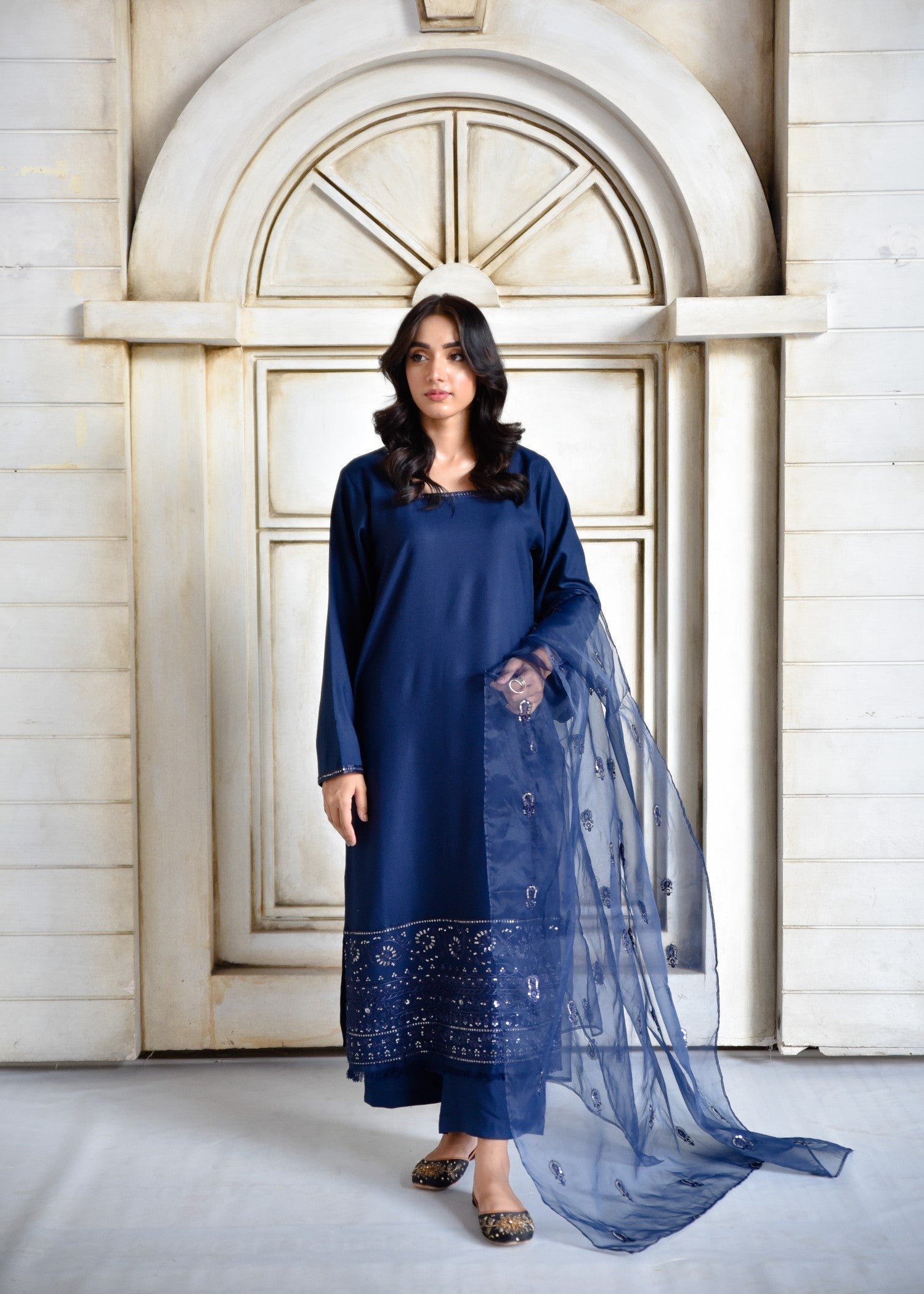 Maharani Official Azure Blue – Stylish Summer Suit for Women Women 3pcs