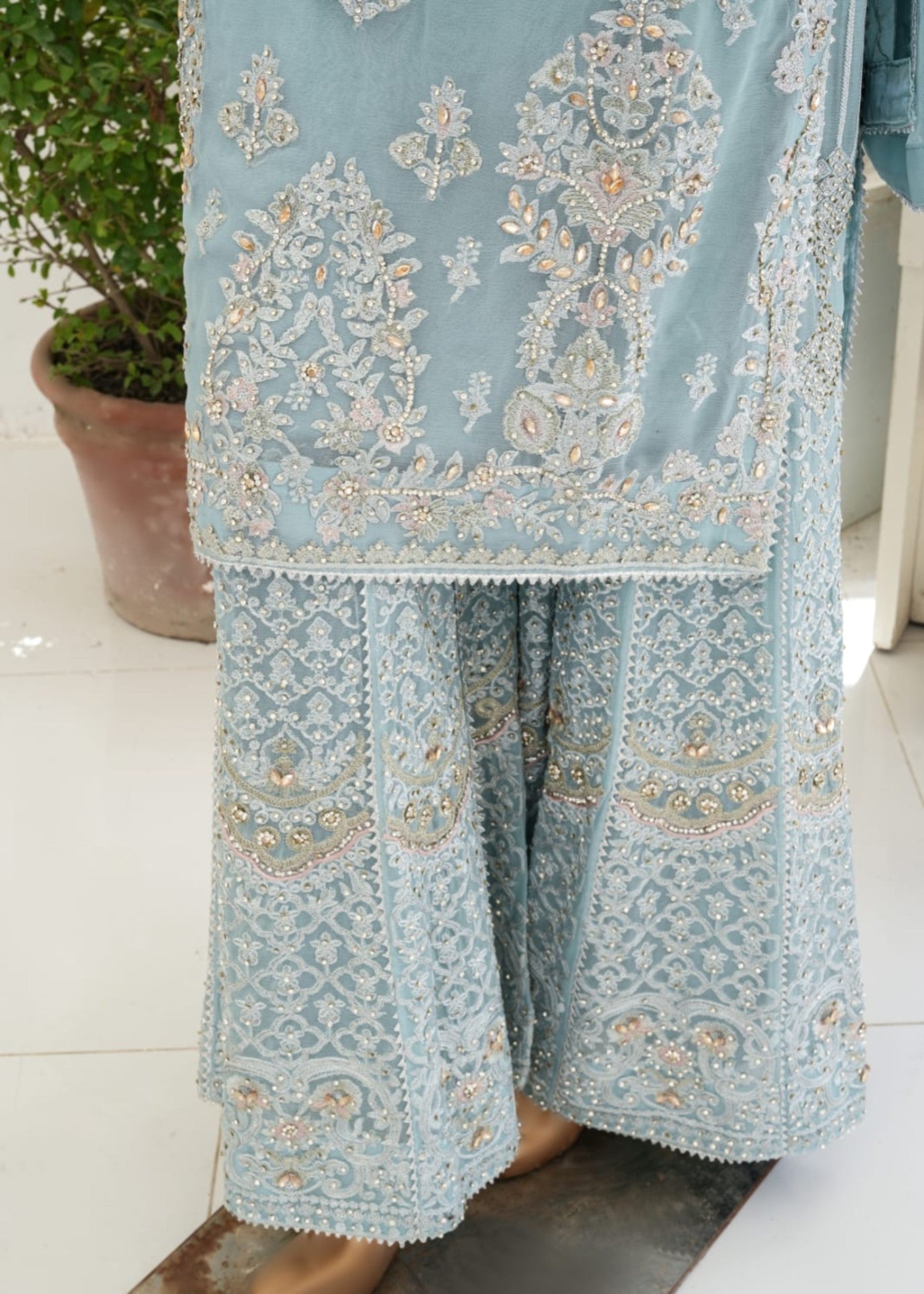 Ahmed Creations ALISHBA SLKY BLUE Women 3pcs
