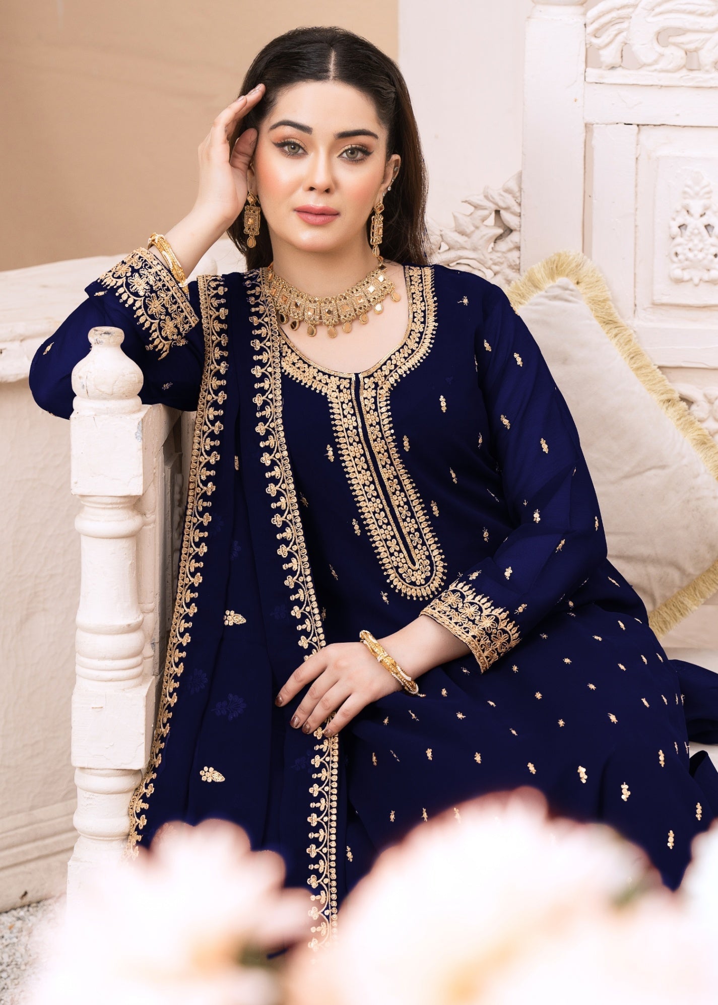 Abaan Zohan Ada Navy Blue Women 3pcs