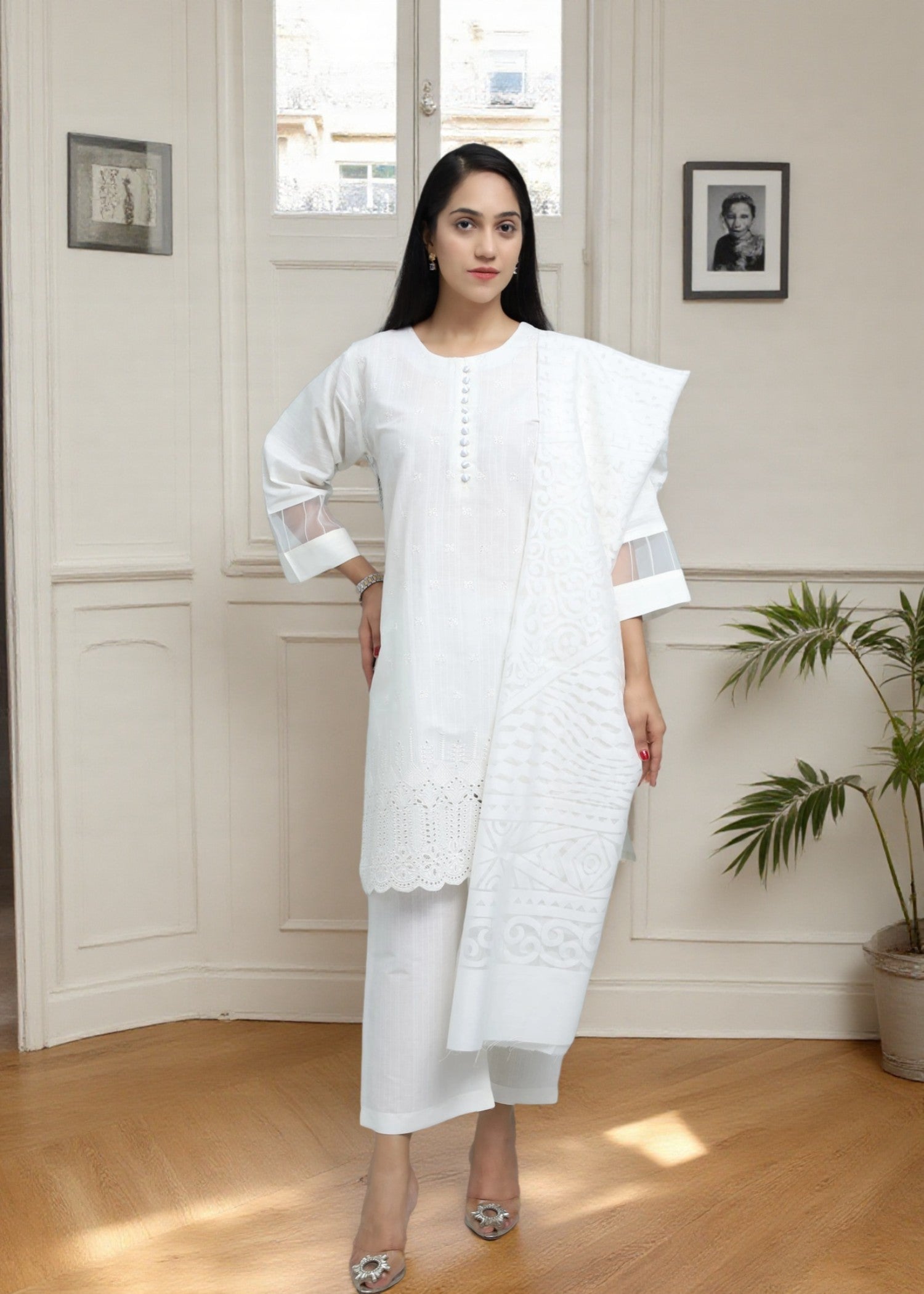 Mirhal Fashion Milky White Women 3pcs