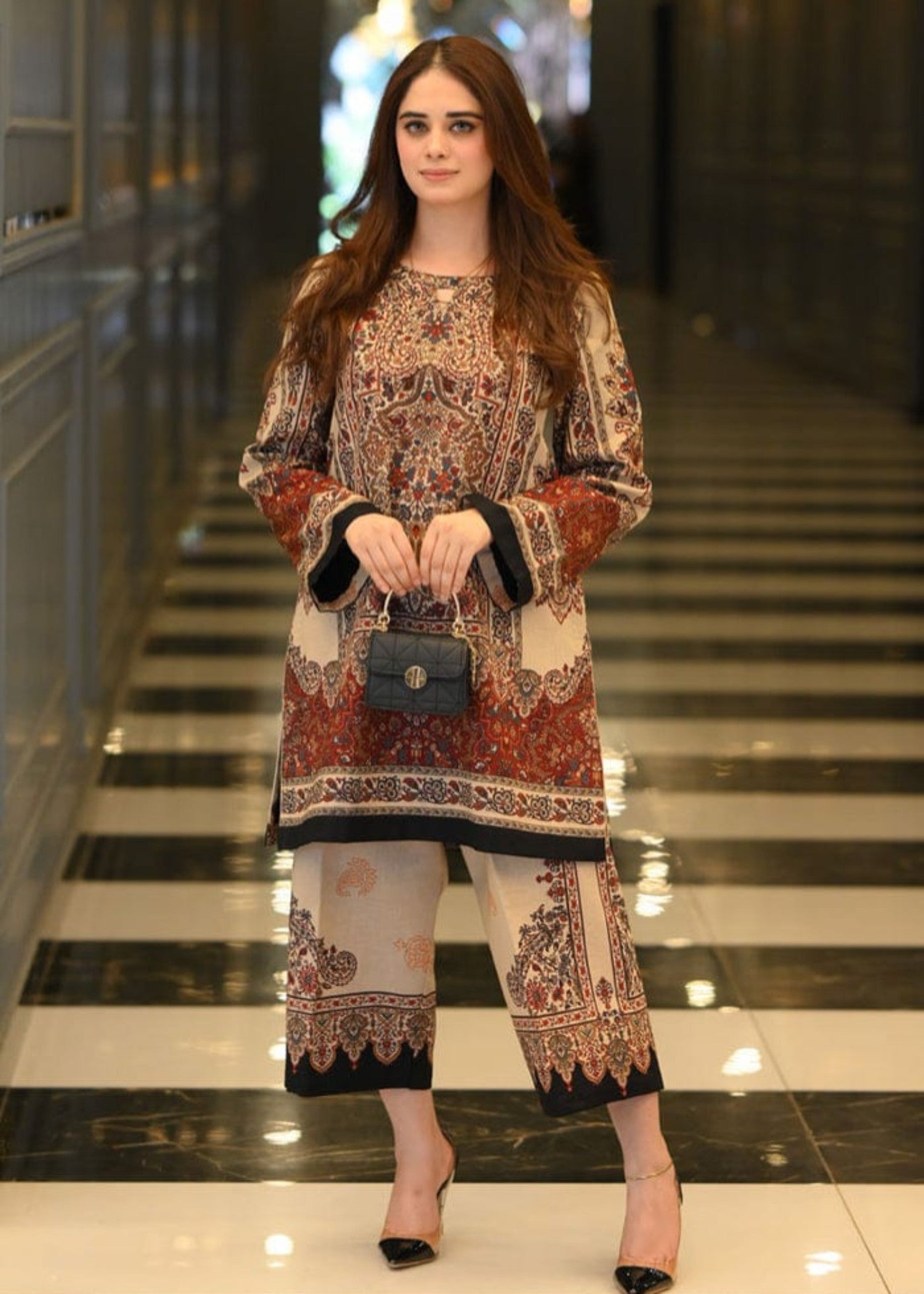 Tehzeeb Libas REGAL RUST CHARM DIGITAL Women 2pcs