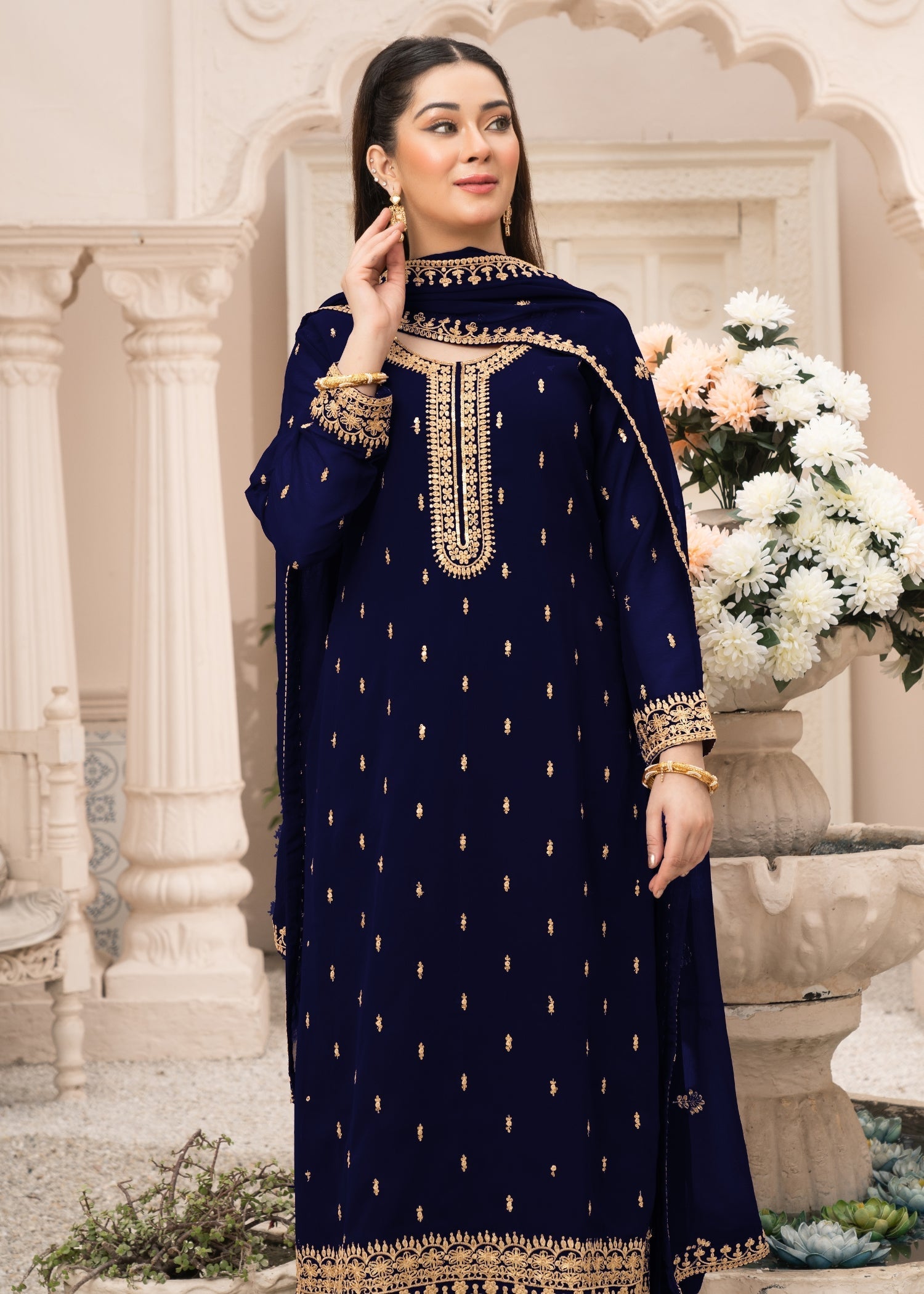 Abaan Zohan Ada Navy Blue Women 3pcs