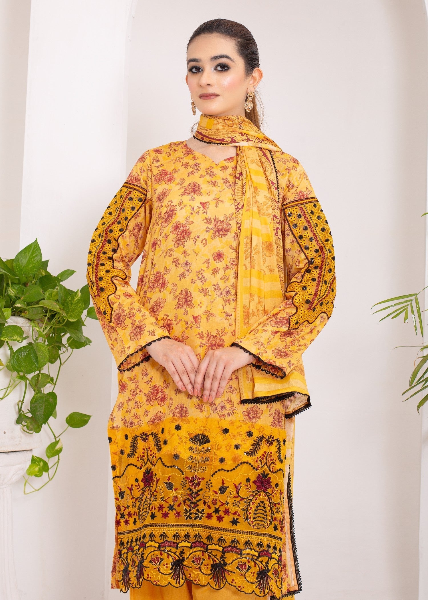 Sundar Stitch EMERALD CANOPY | SS 1014 Women 3pcs