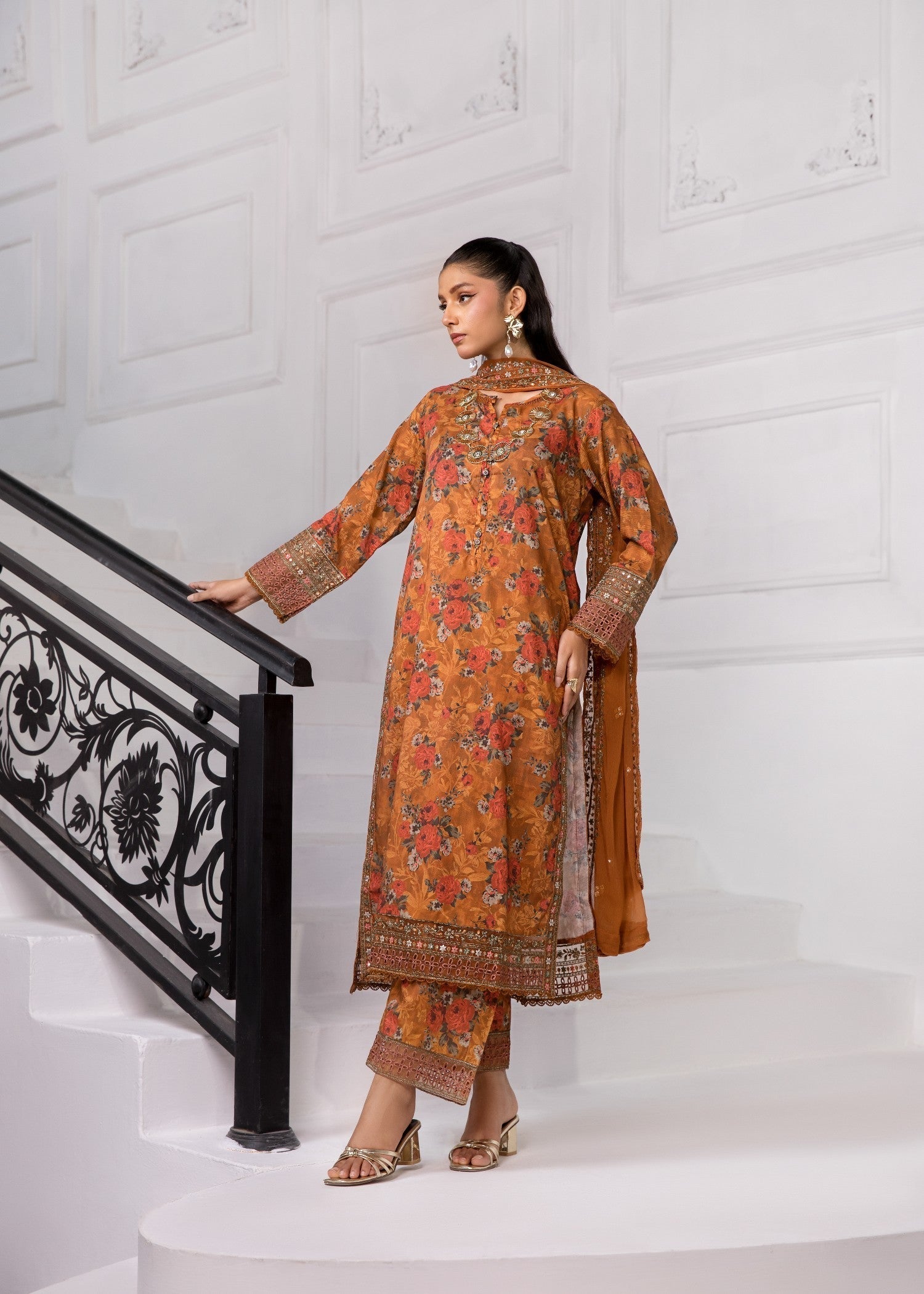 Bin Tayyab (BT006368 ORN 01) Women 3pcs