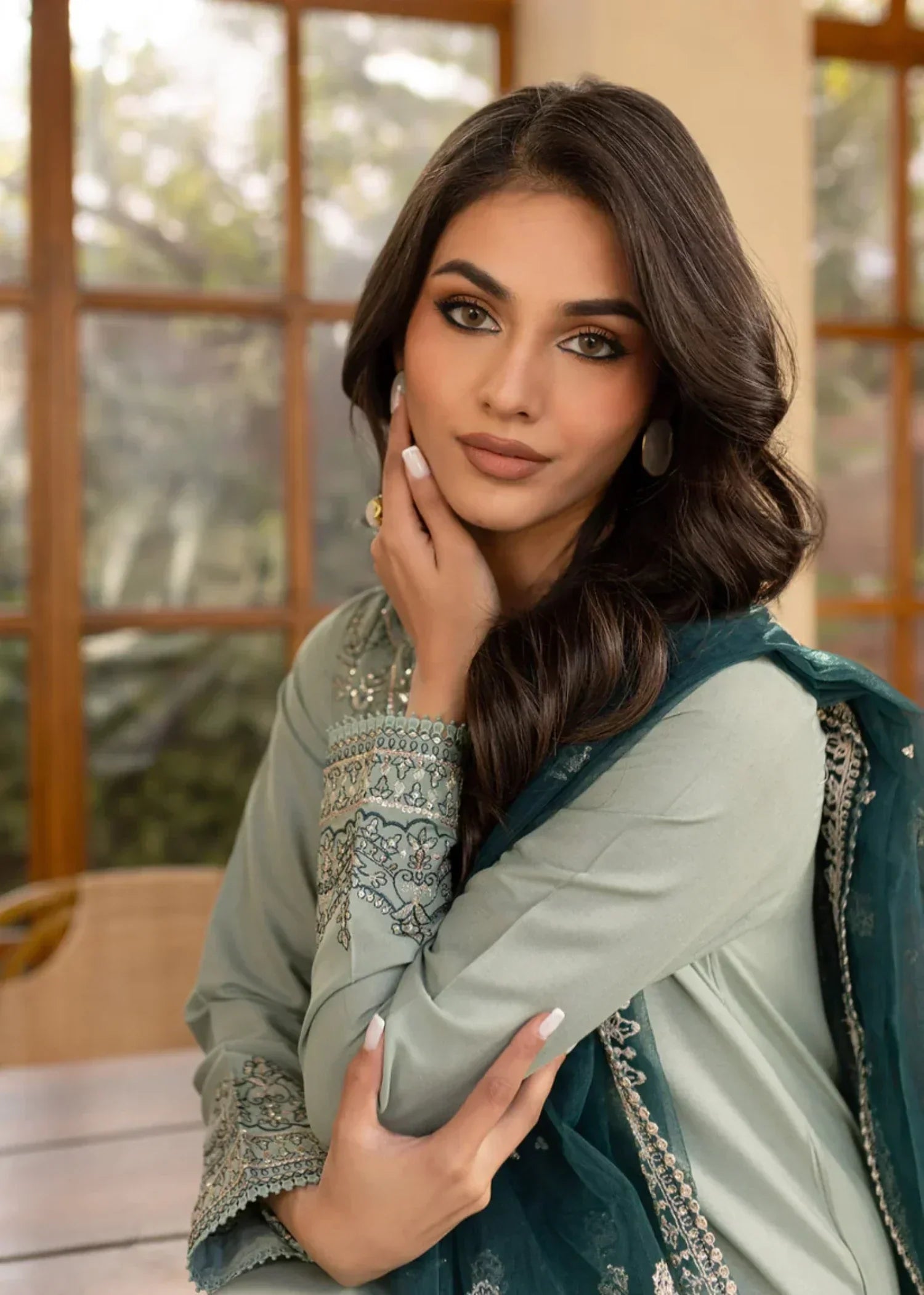 Stylish Collection SEA SAND EMBROIDERED Women 3pcs