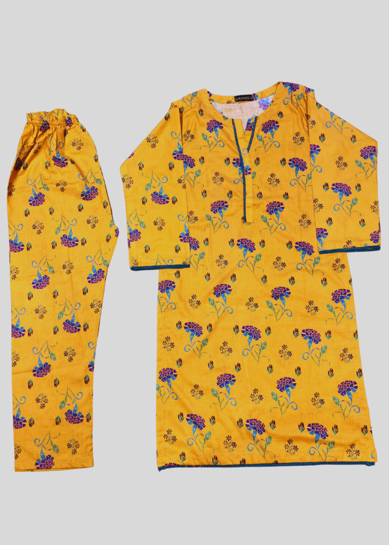 Salimas Lawn Stitched Suit – Sunshine Floral Grace Women 2pcs