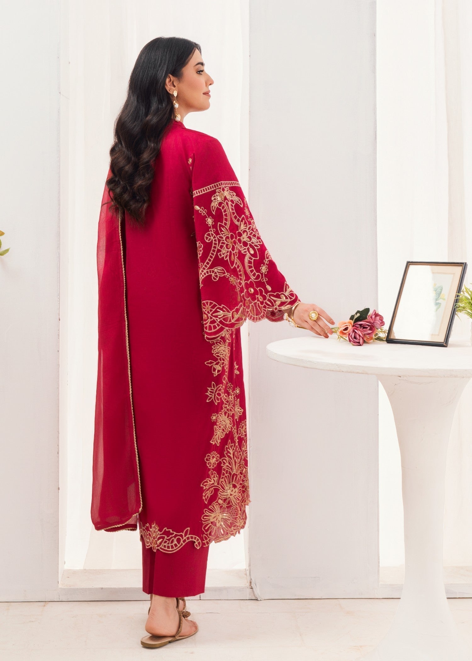 Sahibas By Mirza Virsa Maroon Women 3pcs