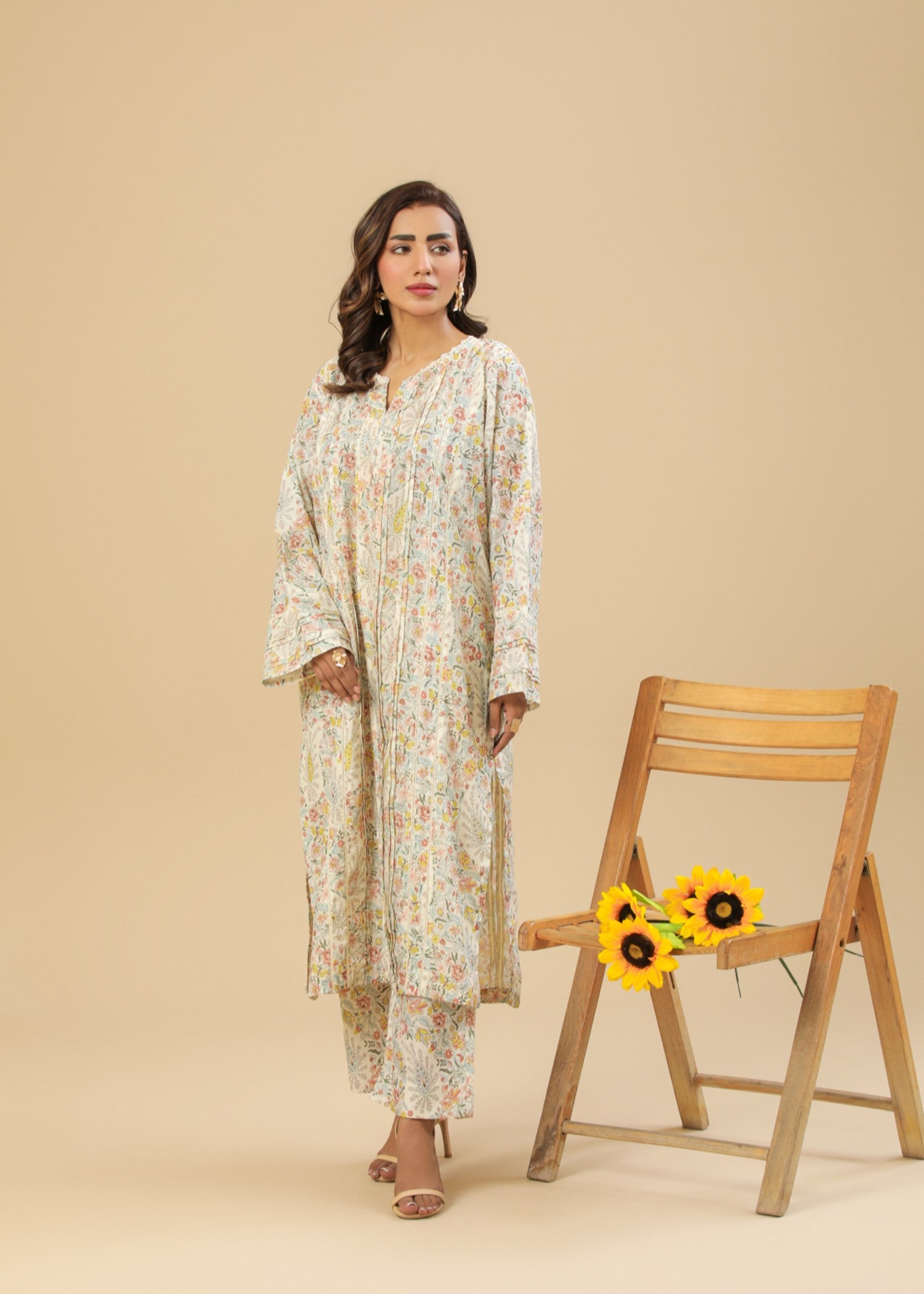 Zenyre Floral Mosaic Printed Set Women 2pcs