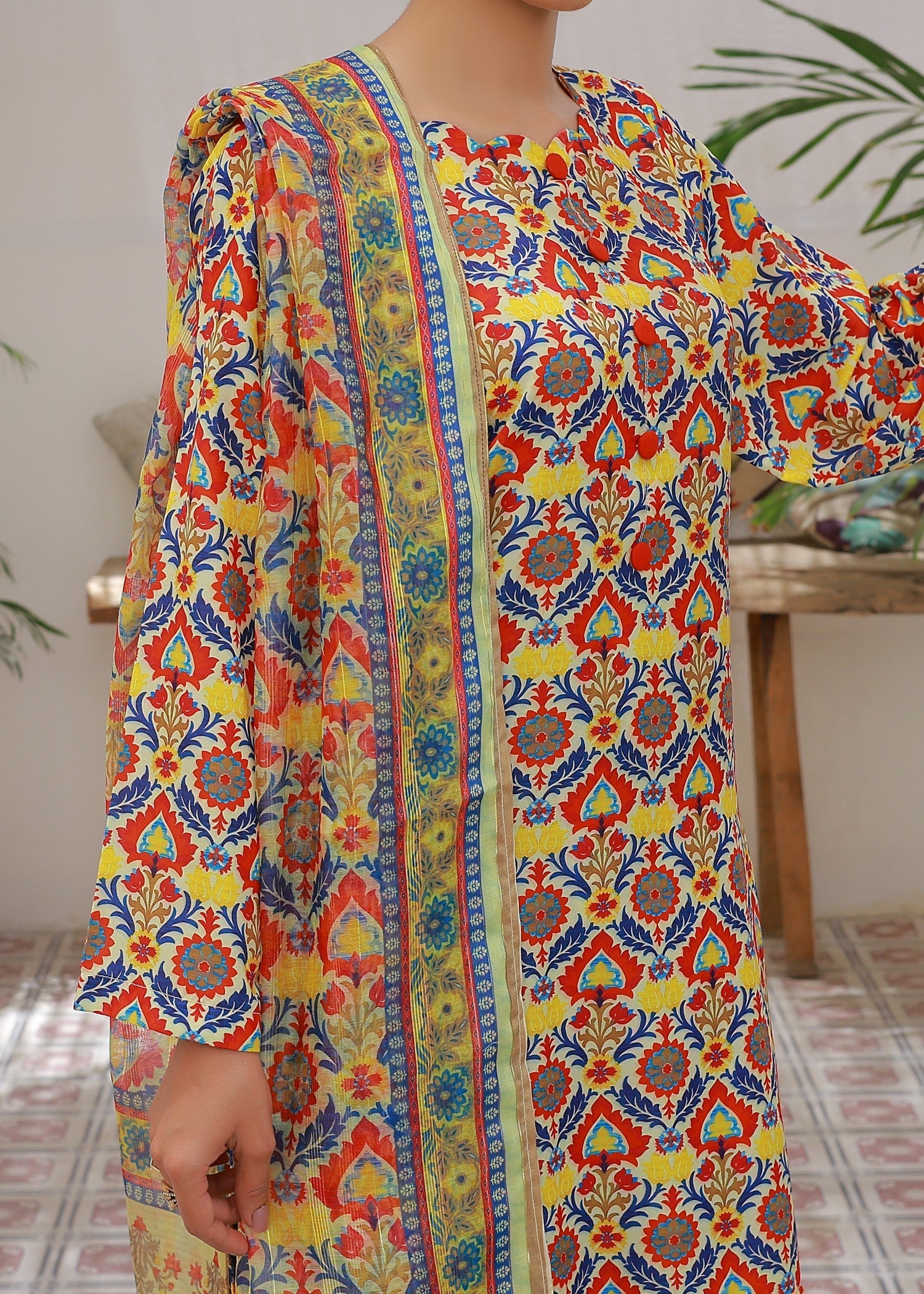 Zuruj Pret Basant Melody (Farshi Shalwar) Women 3pcs