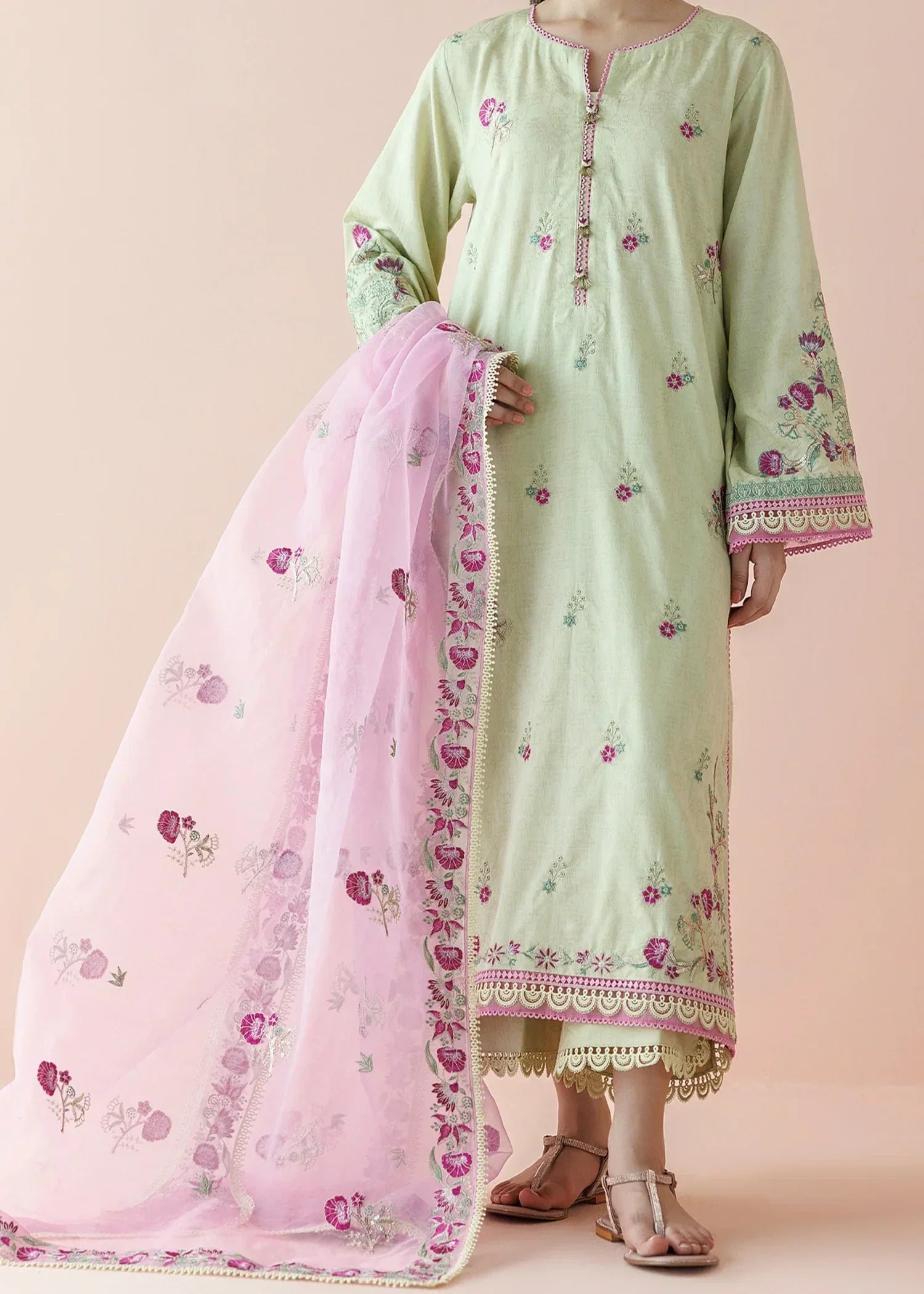 Orient Stitched | | Premium Embroidered LAWN Jacquard | OTL 24 002 Women 3pcs