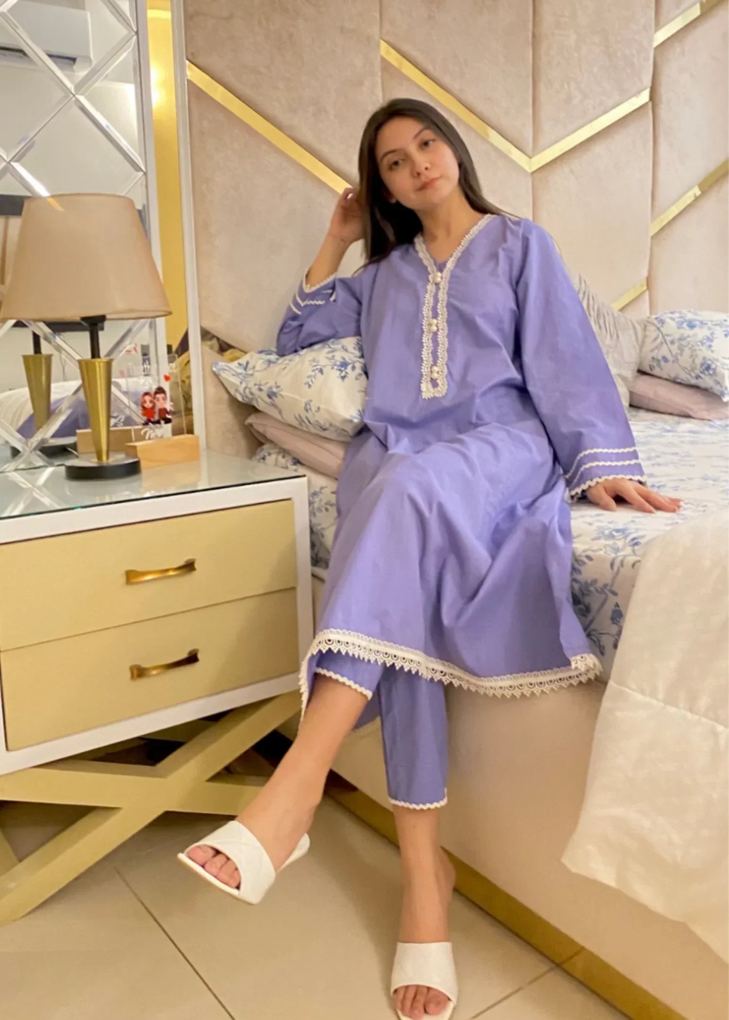 Urban Cut Elegant & Comfortable Cotton Embroidered Suit Women 2pcs