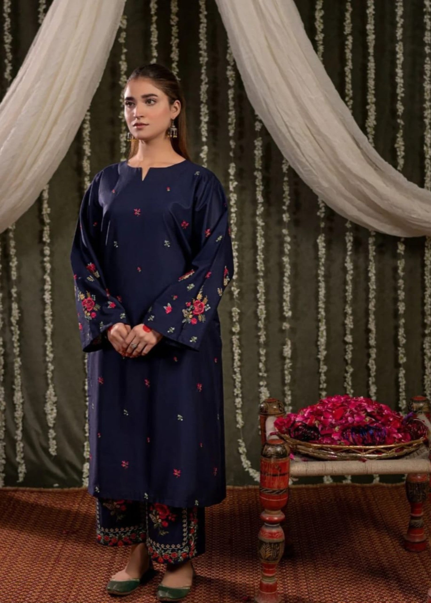 Gulposh Bright Blue (Embroided ) Women 2pcs