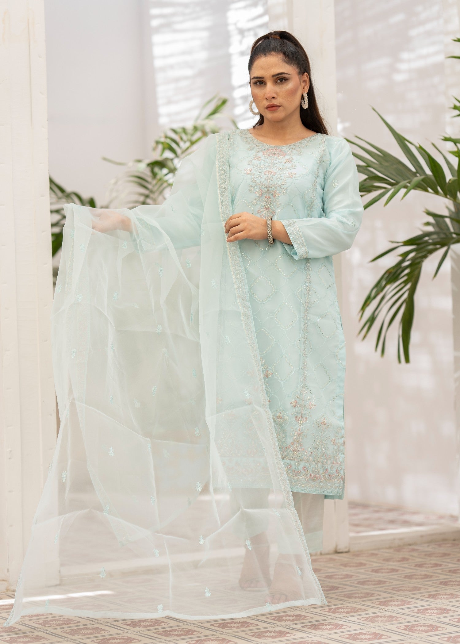 Zohan Ateeq Leena (Ice Blue) Women 3pcs