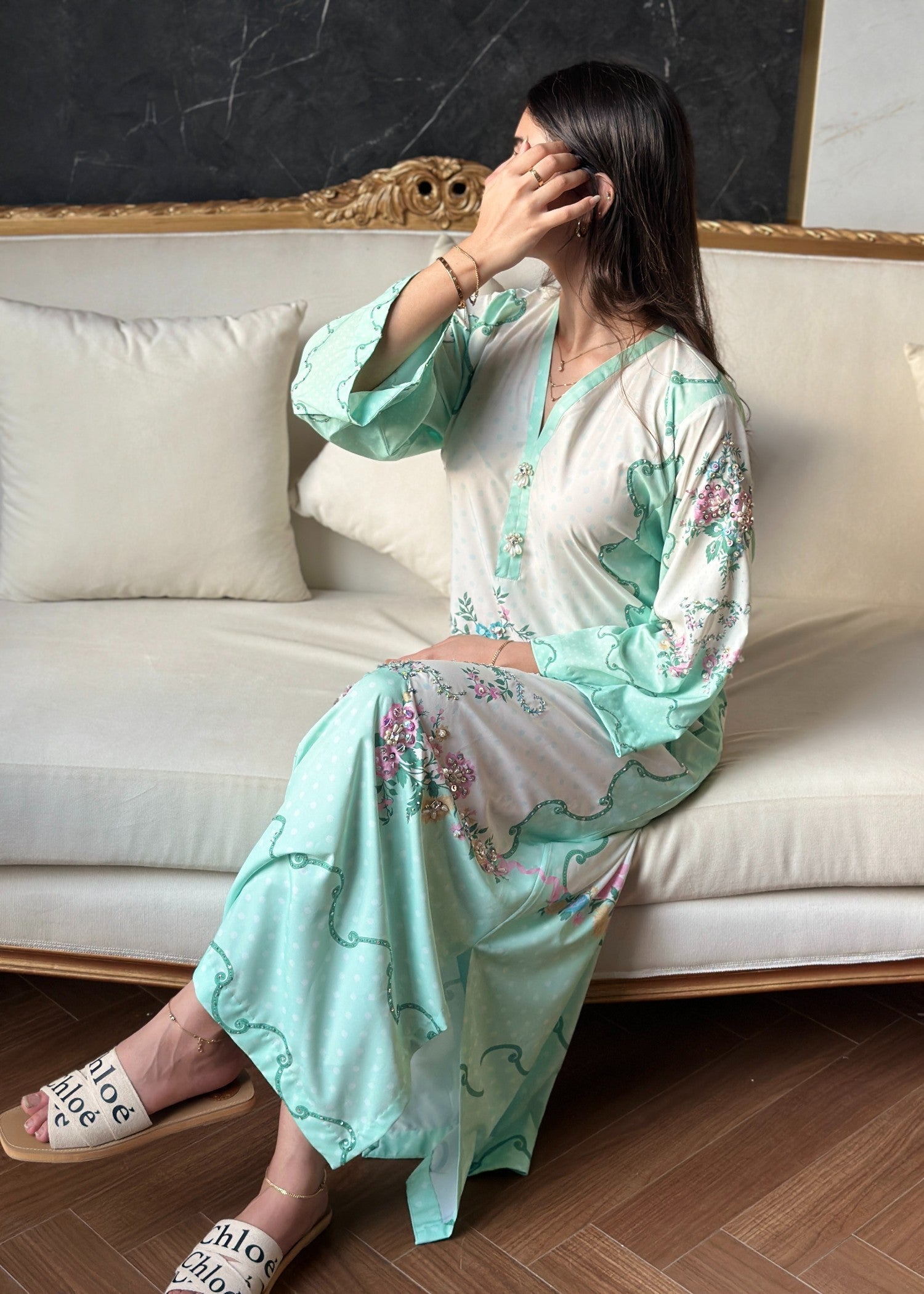 Amber Imran Official Sage Petals Women 1pcs