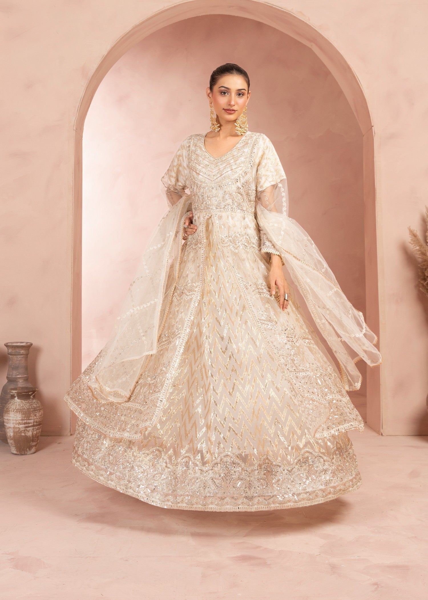 Four Season Boutique MAHRANI CREAM GOLD Women 3pcs