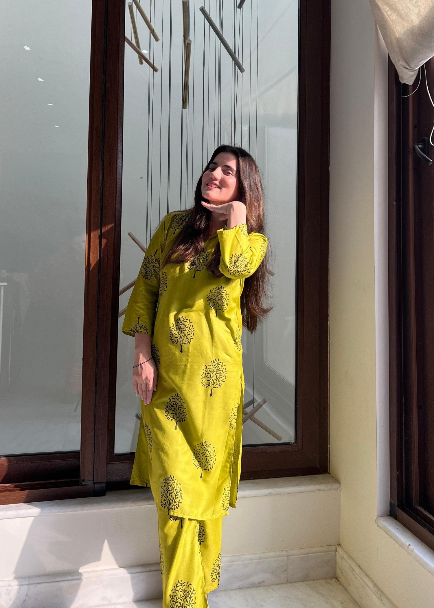 Anabya Garments TREE OLIVE 002 Women 2pcs