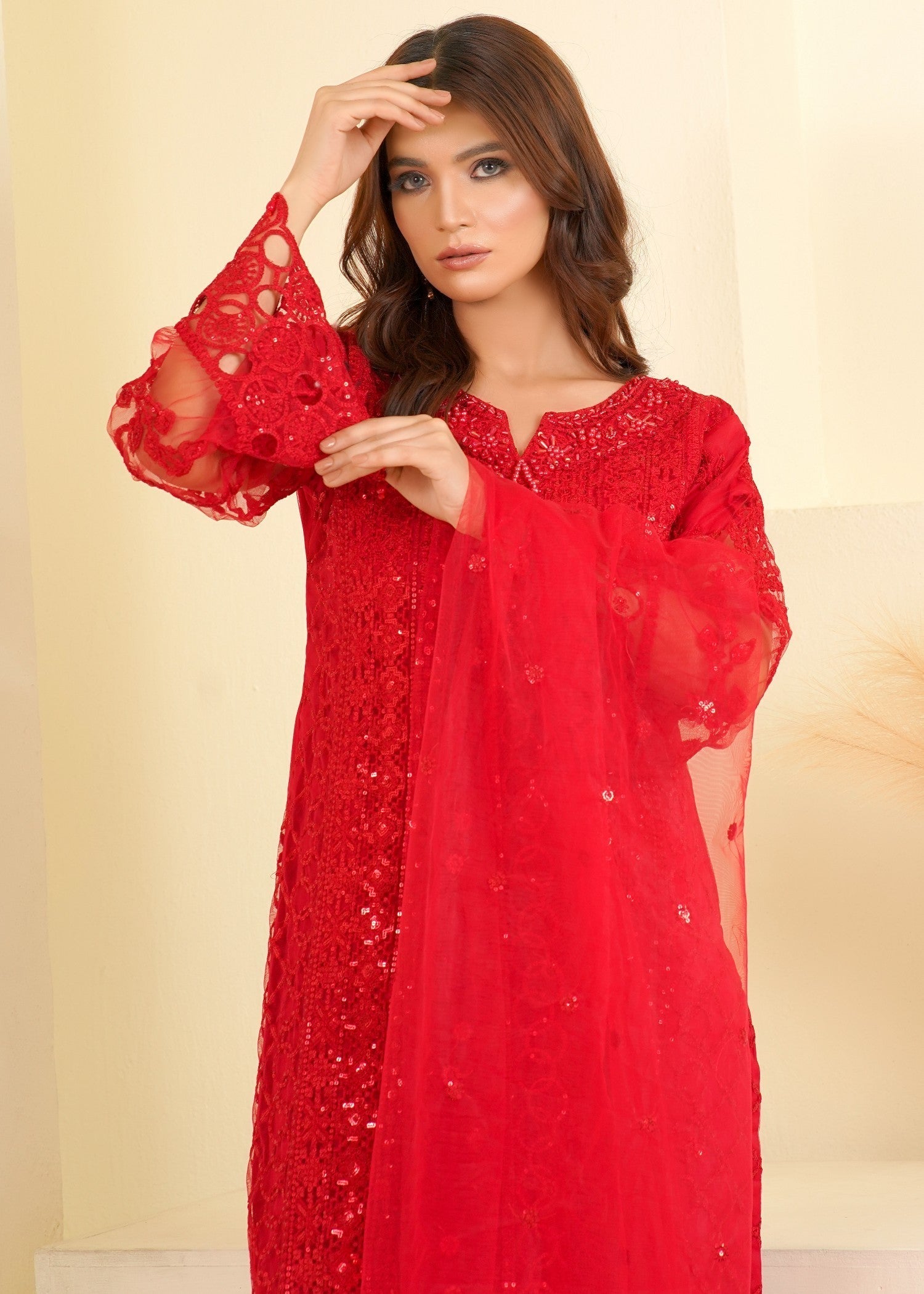 Rangoon Clothing Guluna Red Women 3pcs