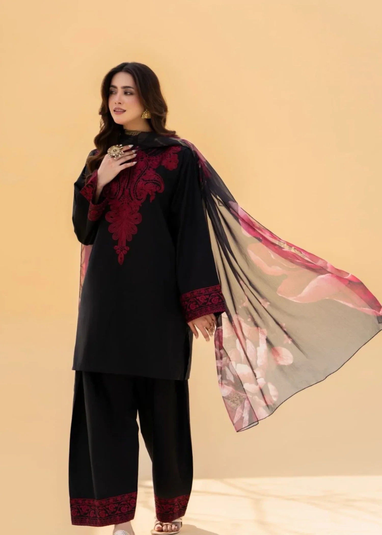 Rosyribbons Noir Black Stitched Women 3pcs