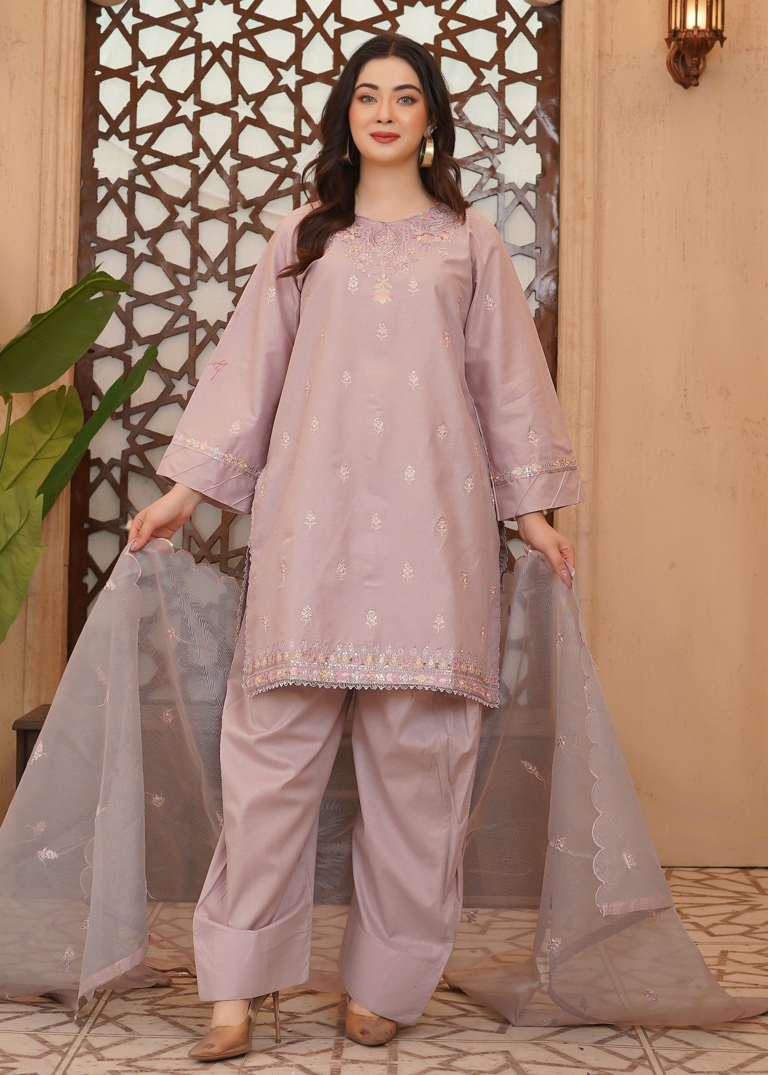 Waniya Awais WAF D17 (Farshi Shalwar) Women 3pcs
