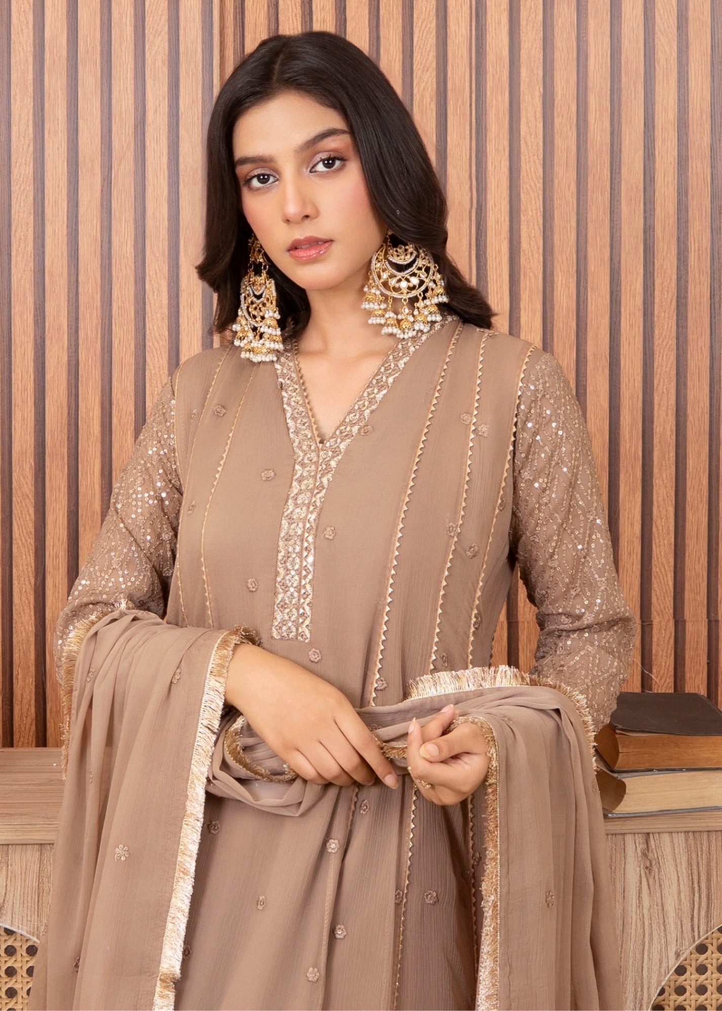 Abaan Zohan Kashish Brown Women 3pcs