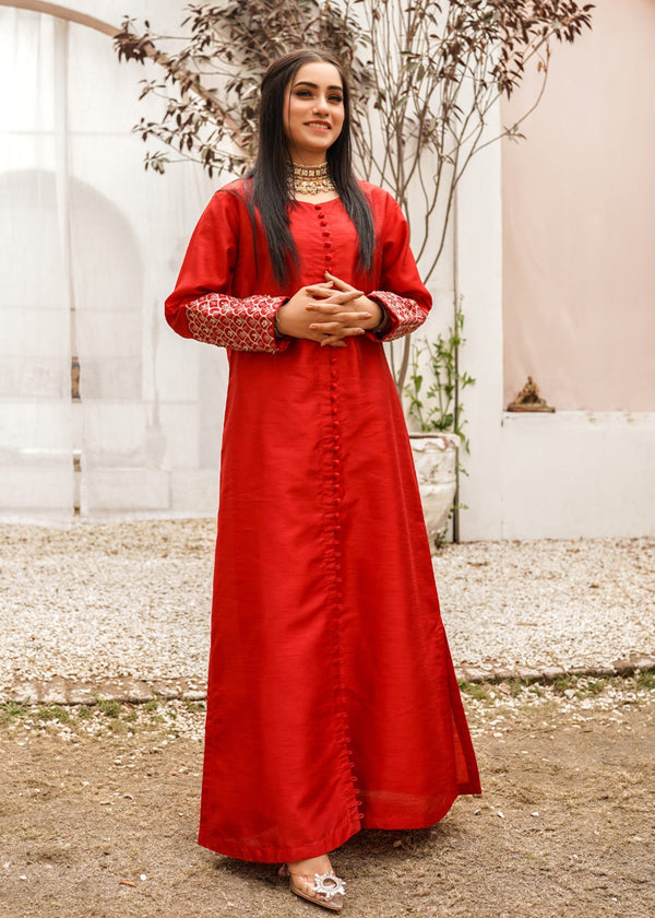 Insiya By Saira Jawad Kanwal Khan Ready to wear Cherry Red Women 2pcs