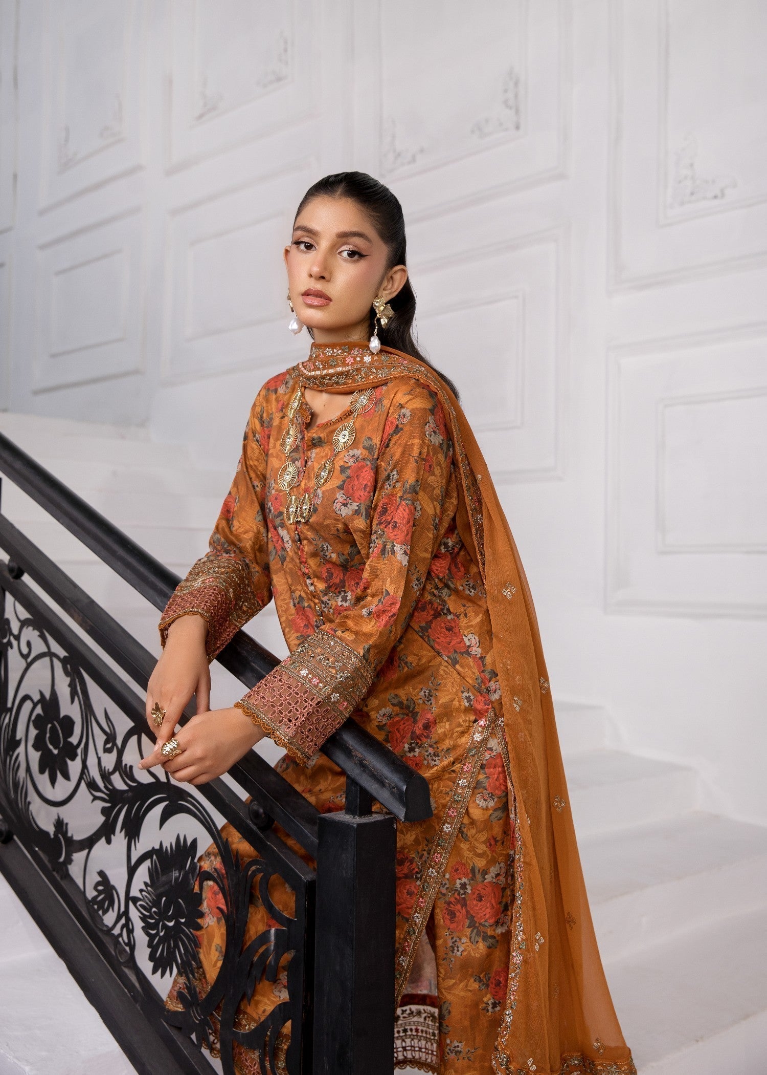 Bin Tayyab (BT006368 ORN 01) Women 3pcs