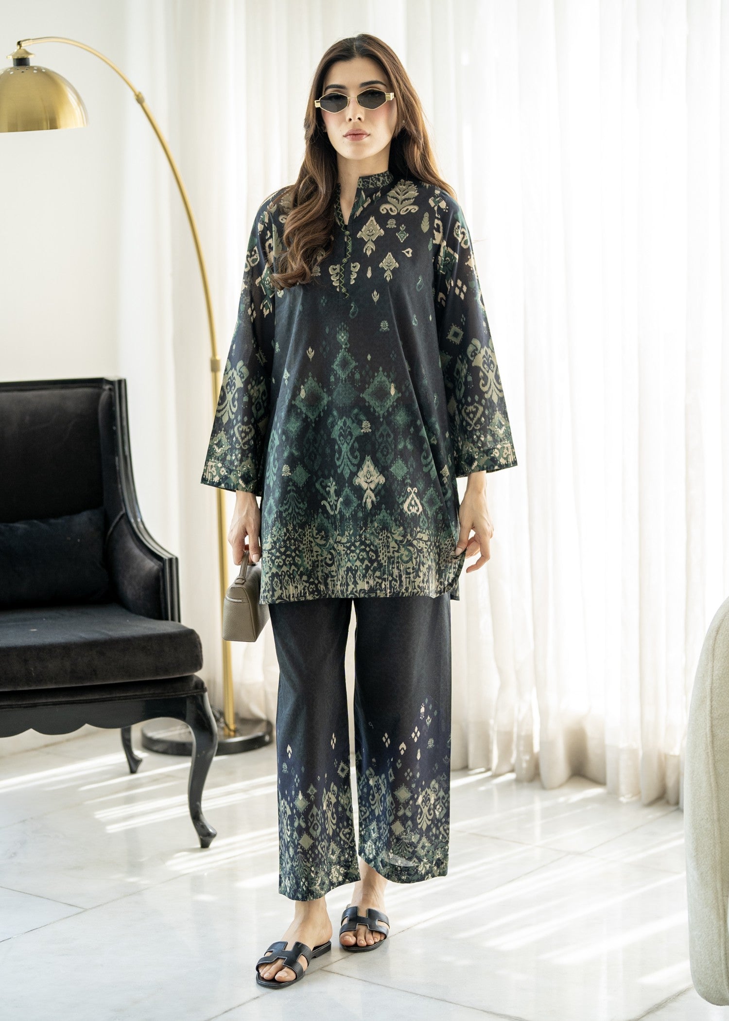 Sahar Ikat Noir Women 2pcs