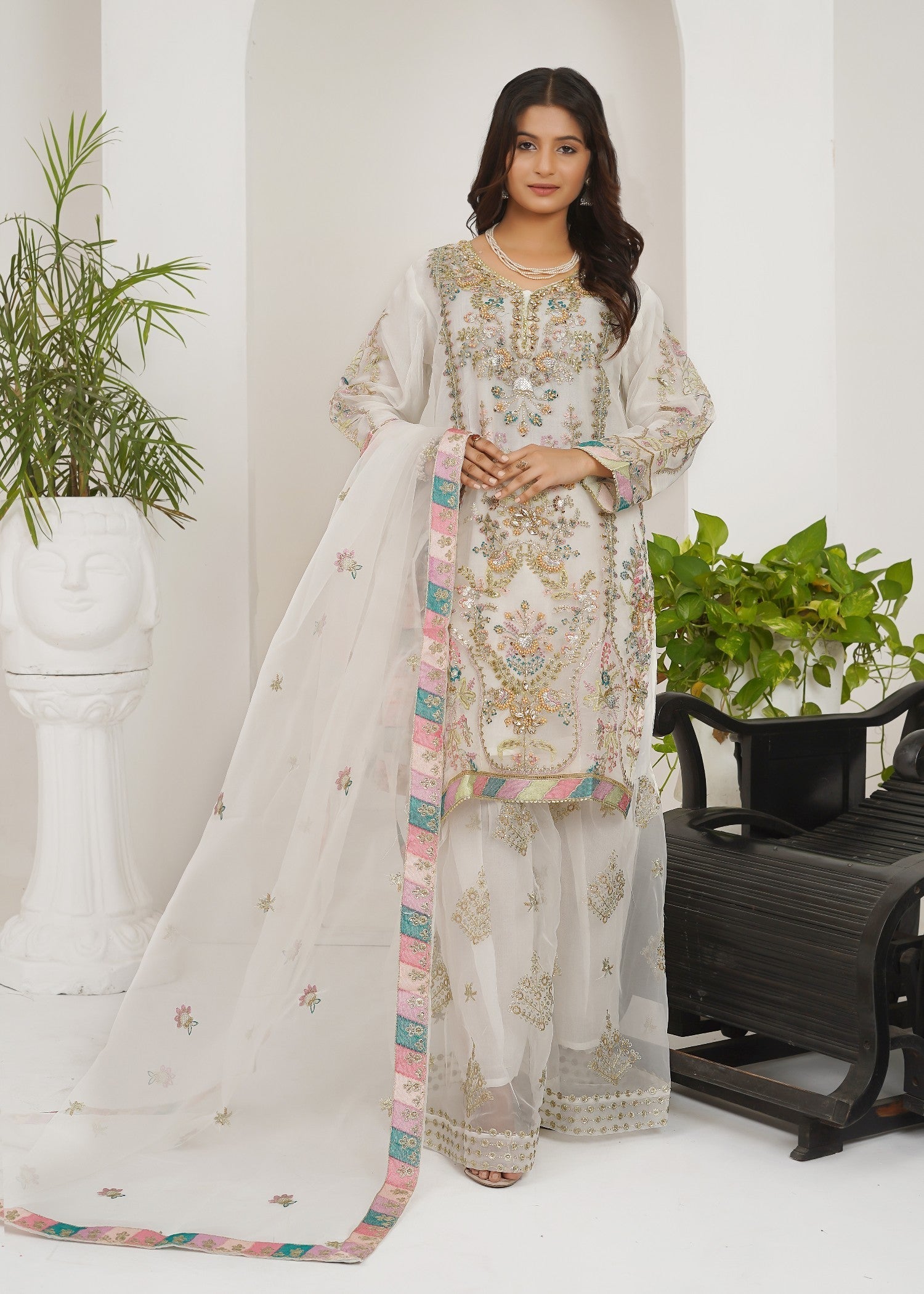 Waniya Awais WAS 178 (B) Stitched Women 3pcs