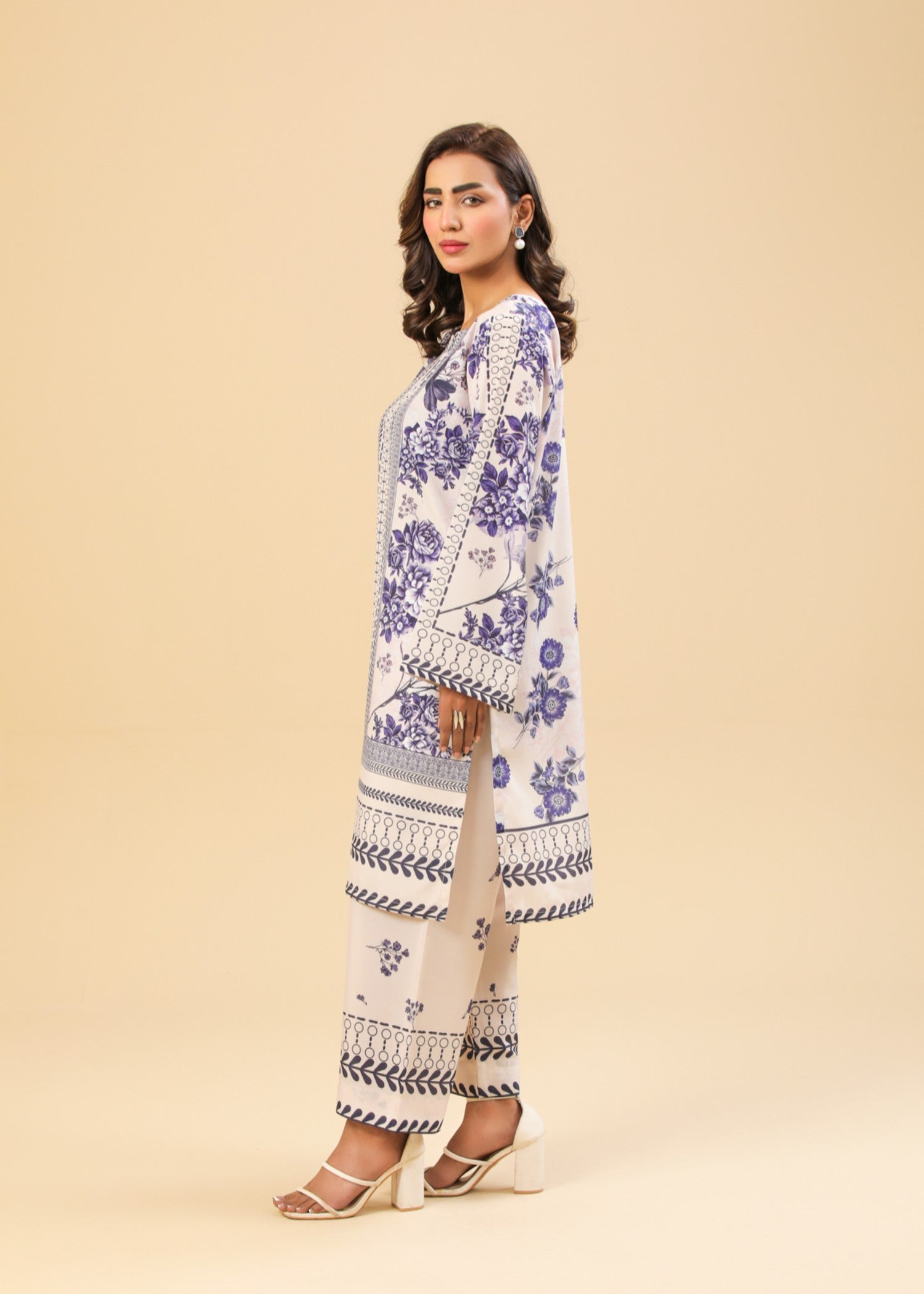 Zenyre Indigo Stripe Printed Set Women 2pcs