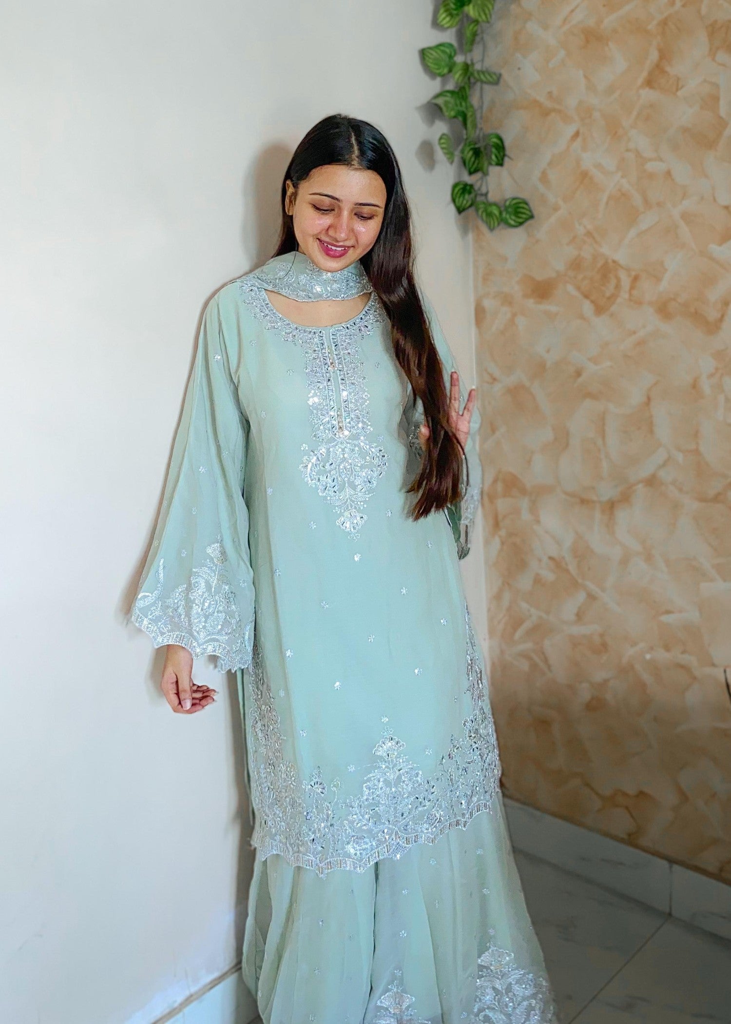 Inaaya Fashion Sajal Grey Women 3pcs