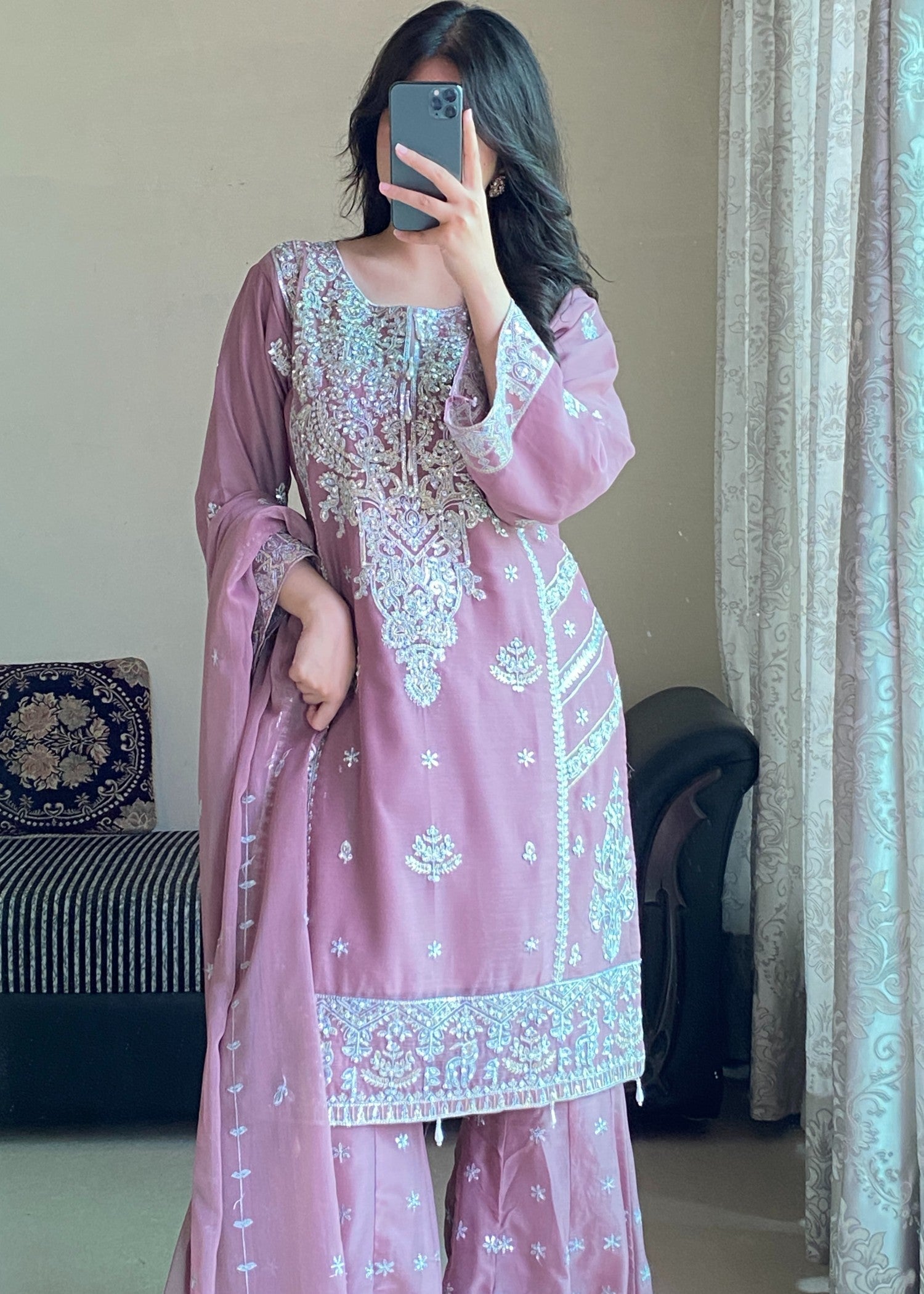 Four Season Boutique DIL NASHEEN MAUVE Women 3pcs