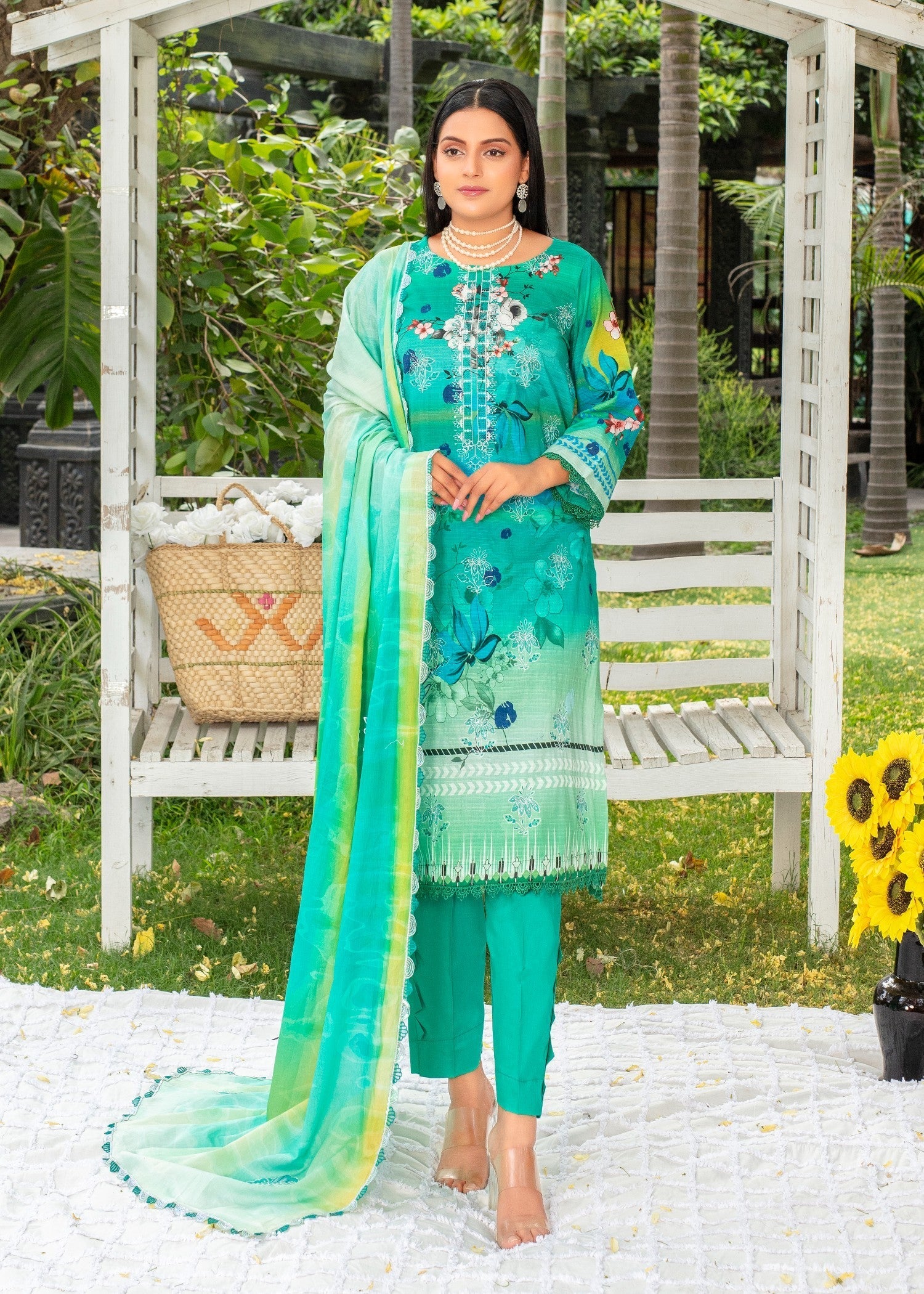 Ayeza Collection Aqua Kurta Set 03 Women 3pcs