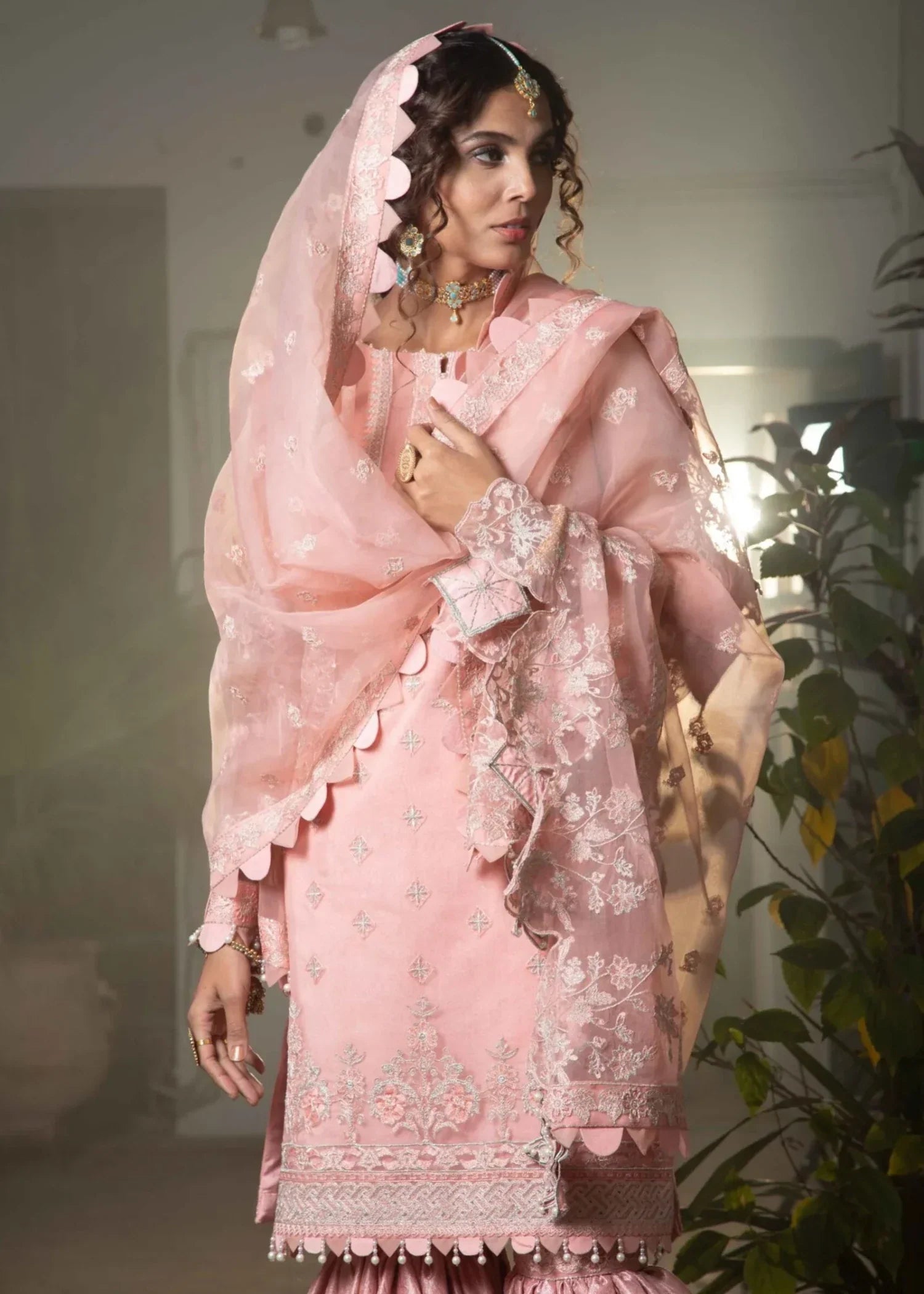 Surmai Gulnara 3 ( PCS EMBROIDER HAND EMBELLISHED SUIT) Women 3pcs