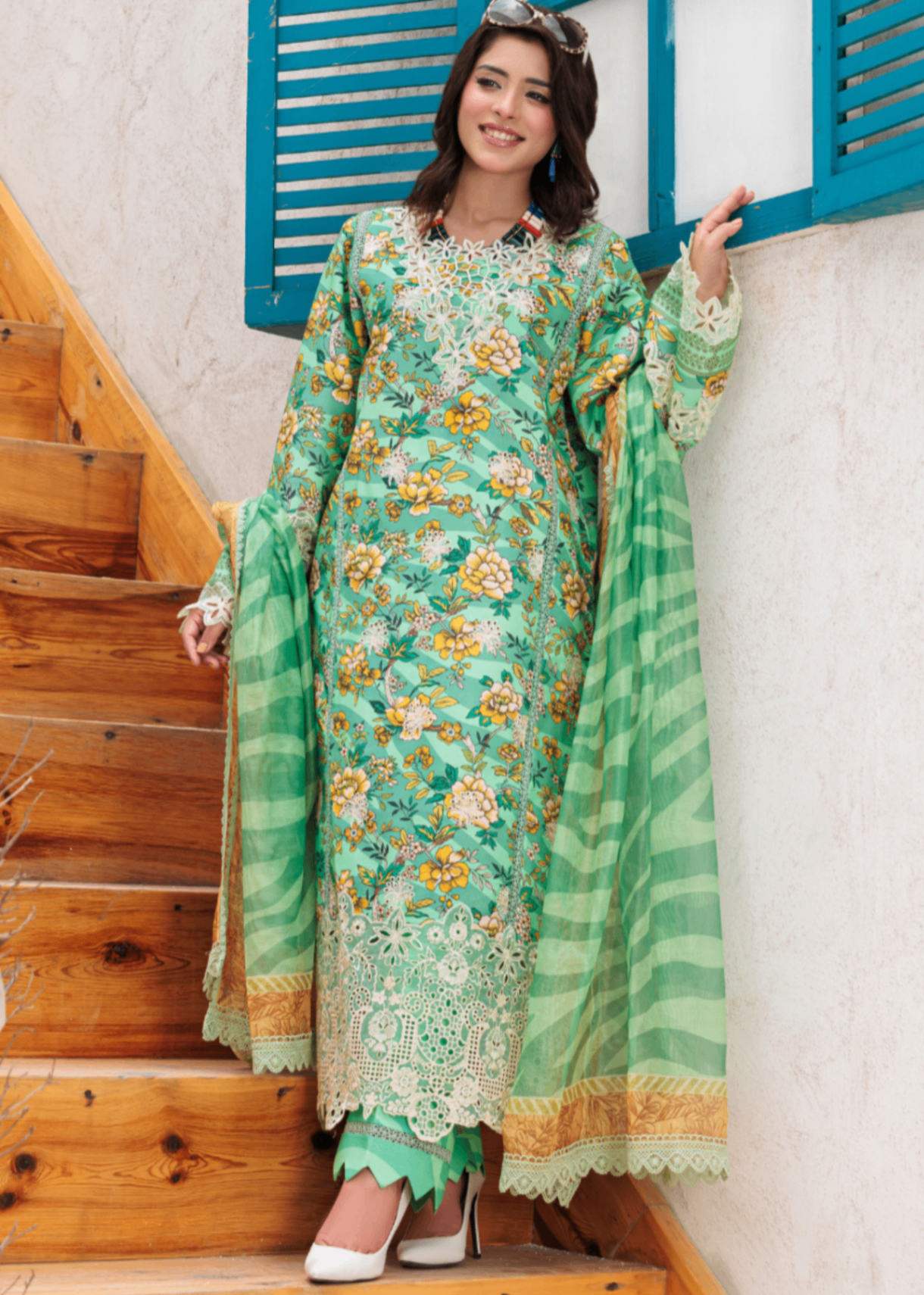 Huma Gul Mint Mirage HG 101 Women 3pcs