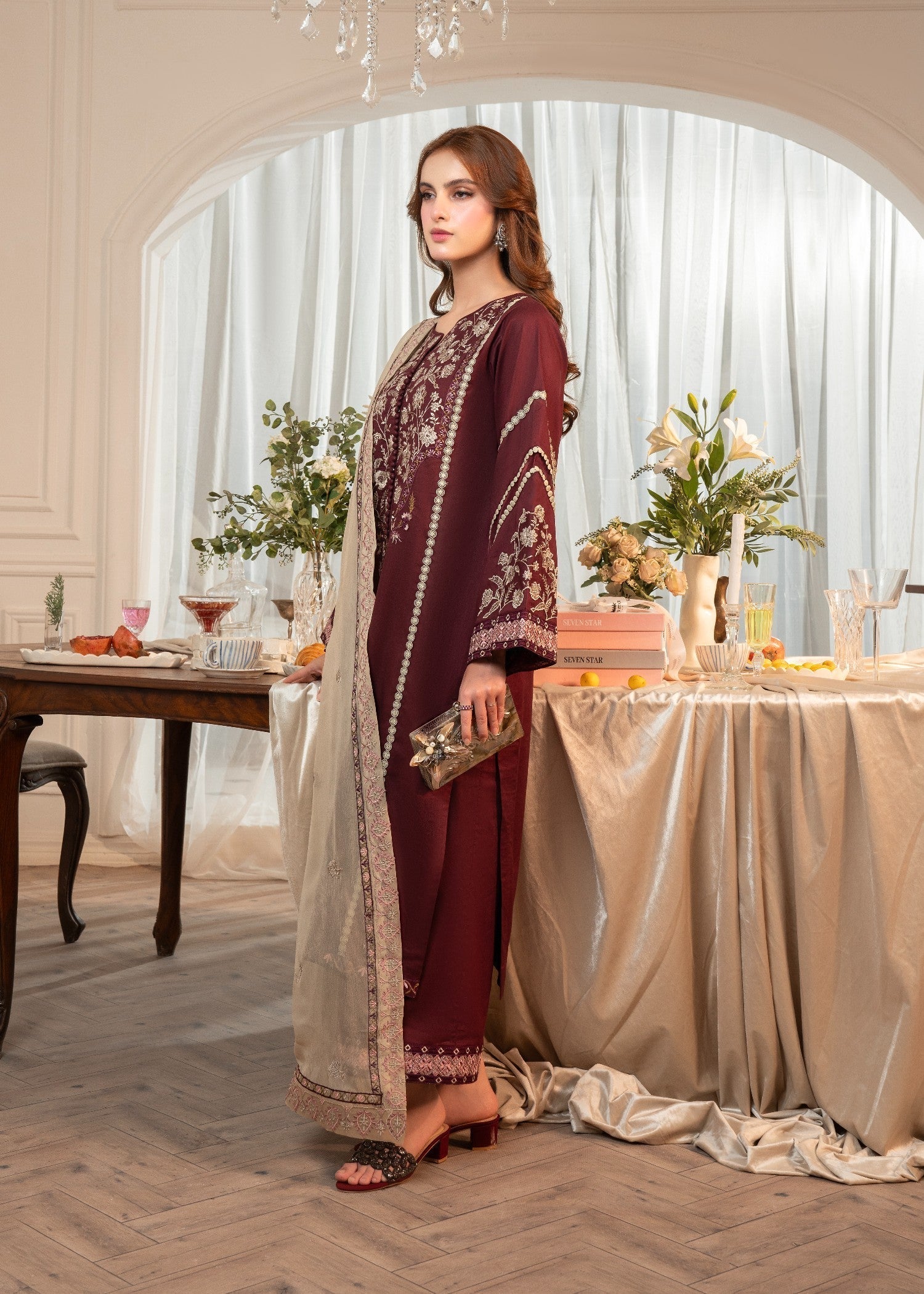 Maisa By Seven Star Luxury Embroidered | CLE 0204 Women 3pcs