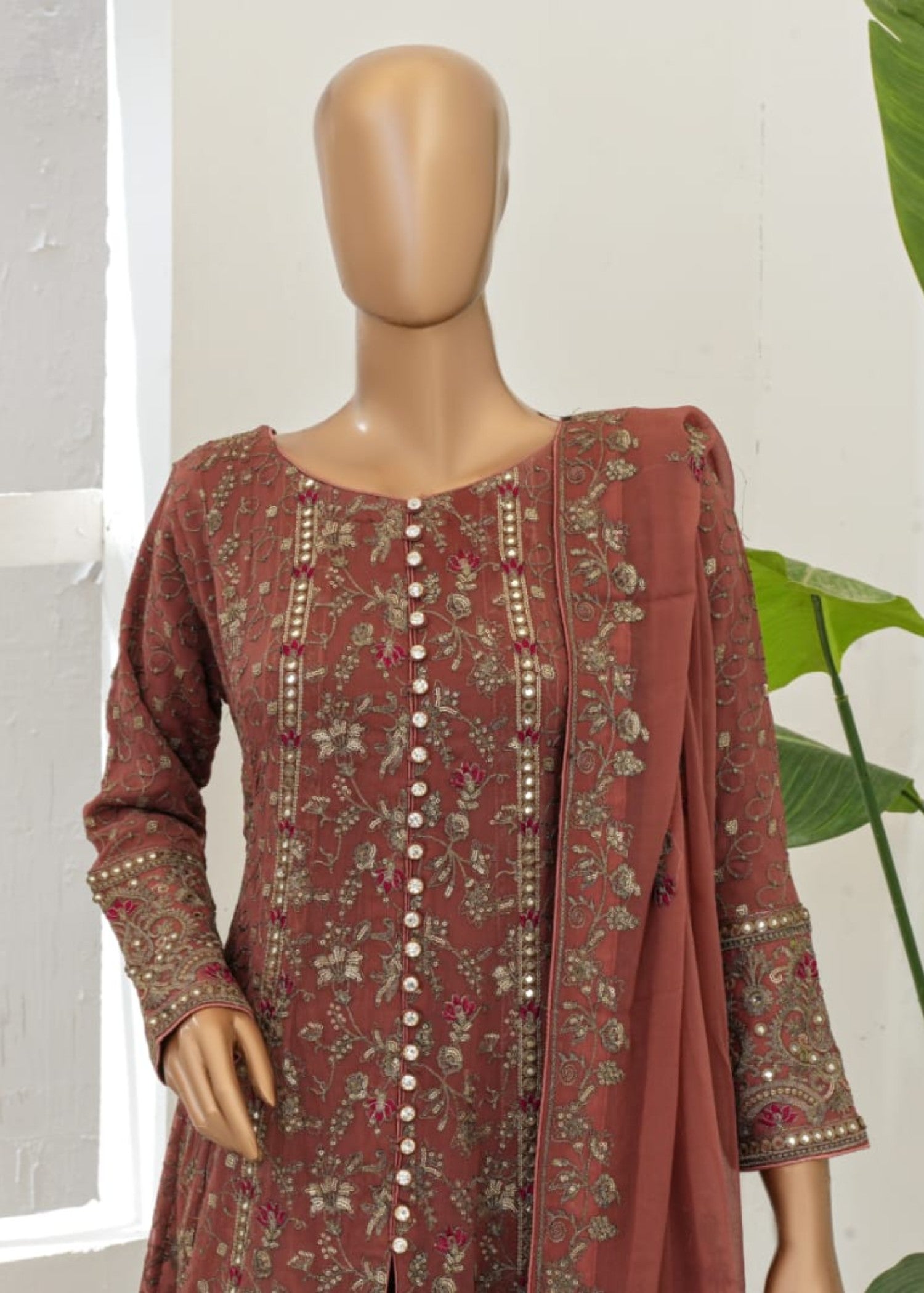 Ahmed Creations RIMSHA ROSE WOOD Women 3pcs