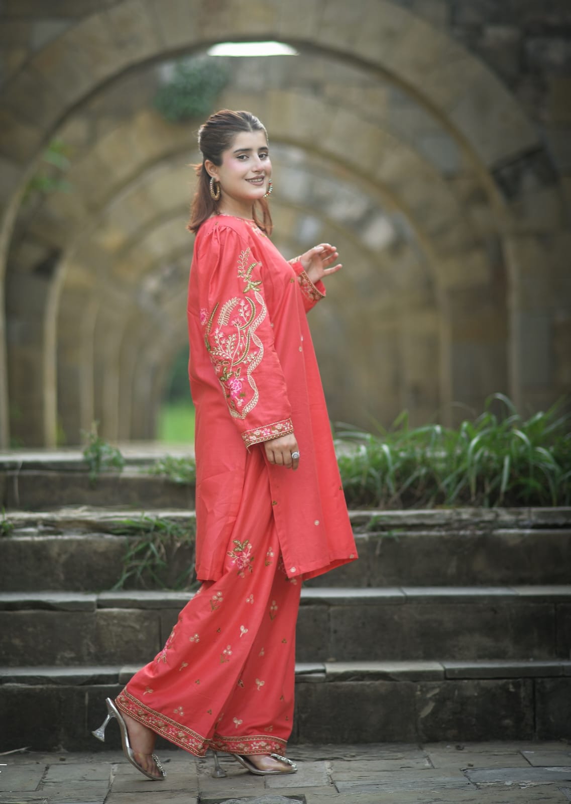 Tehzeeb Libas ZEHRA CORAL ELEGANCE Women 2pcs