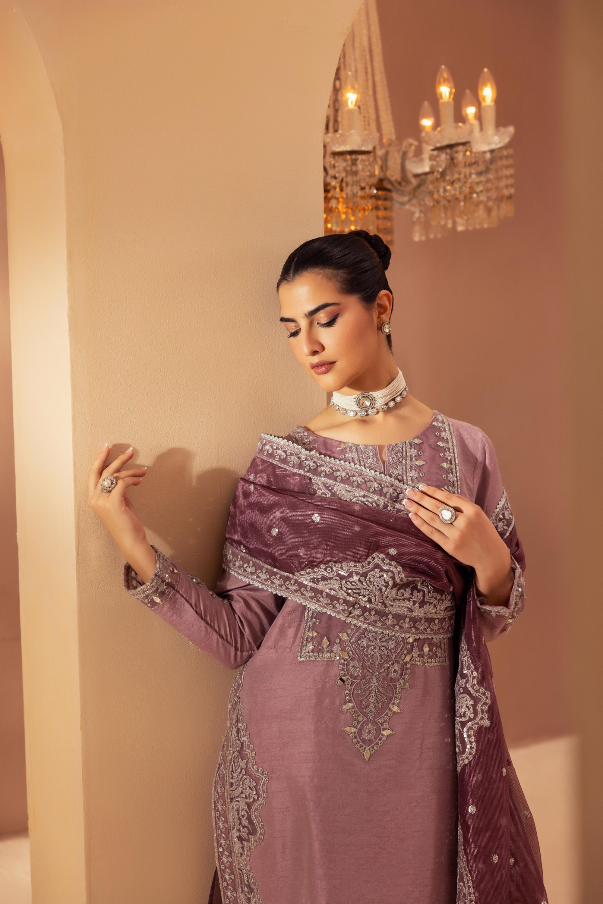 Mohagni MGS 23 RAW SILK STITCHED Women 3pcs