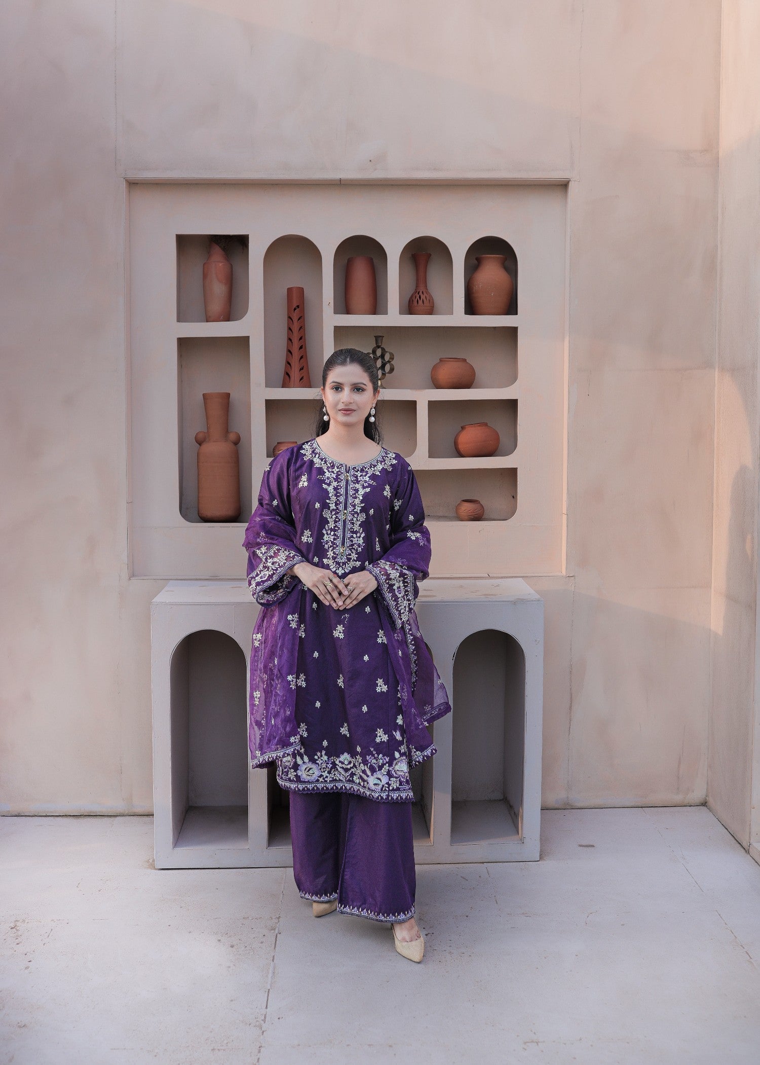 Shehroz Fashion ANARKALI LAWN EMBROIDERY SUIT Women 3pcs