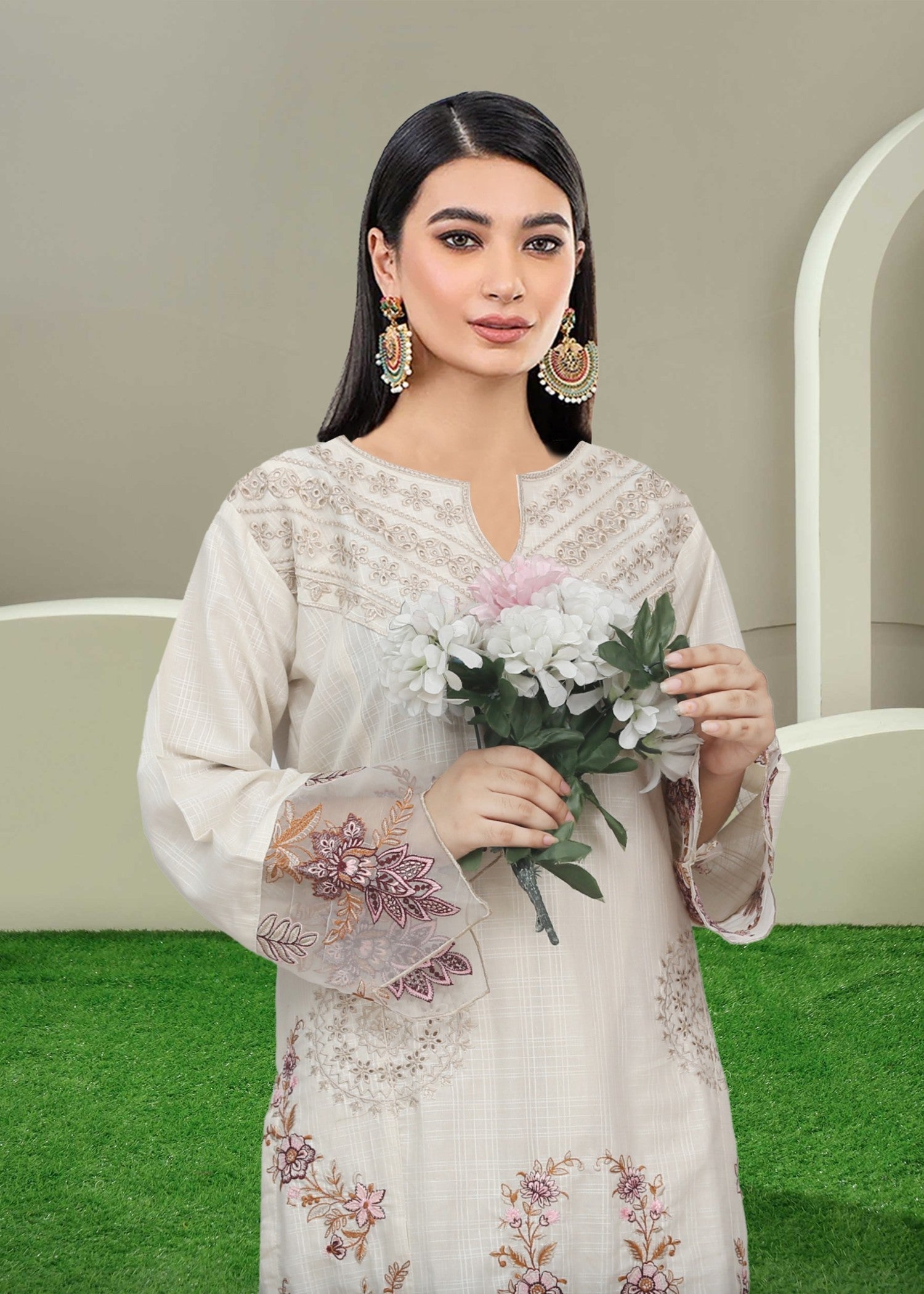 Esha Sehgal Studio Women Formal Dresses White Ready to Wear Women 2pcs