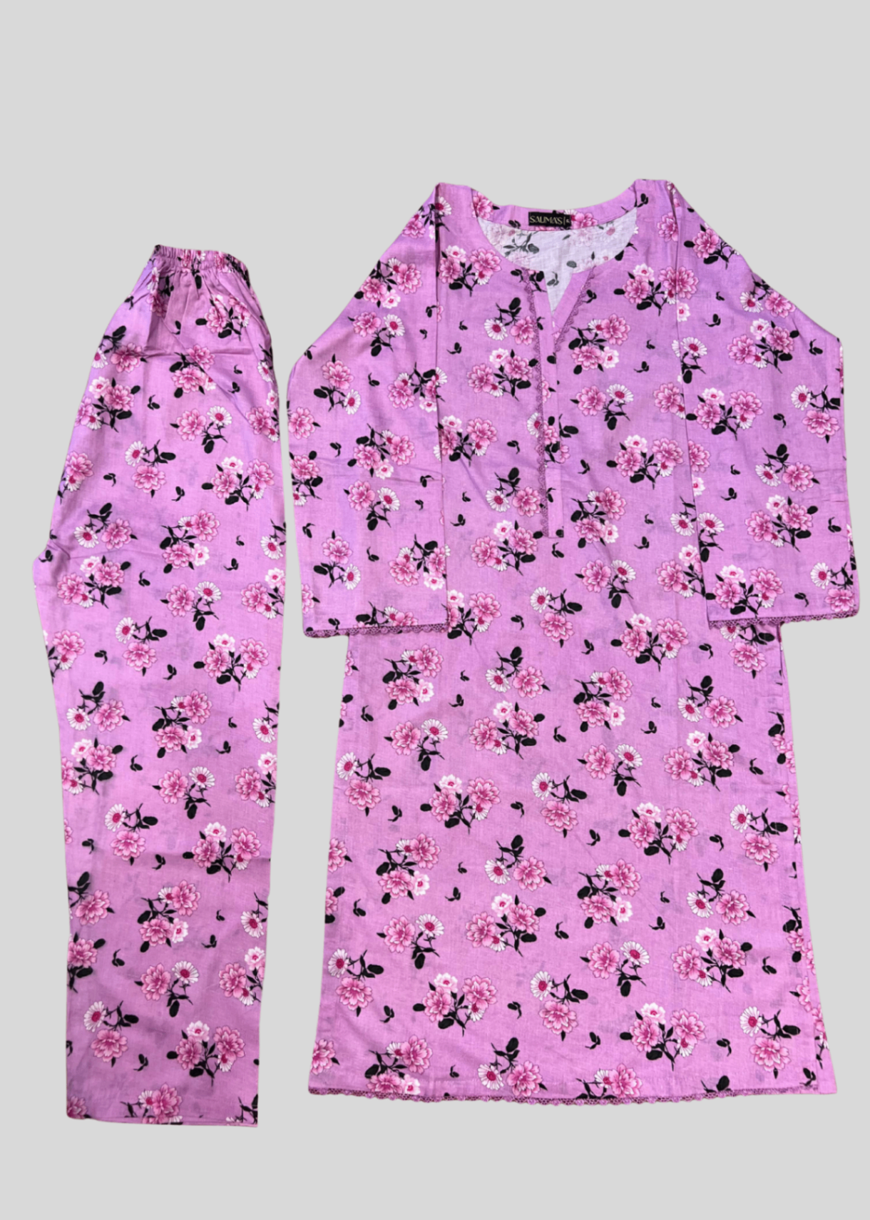 Salimas Lawn Ensemble – Noir Grace Women 2pcs