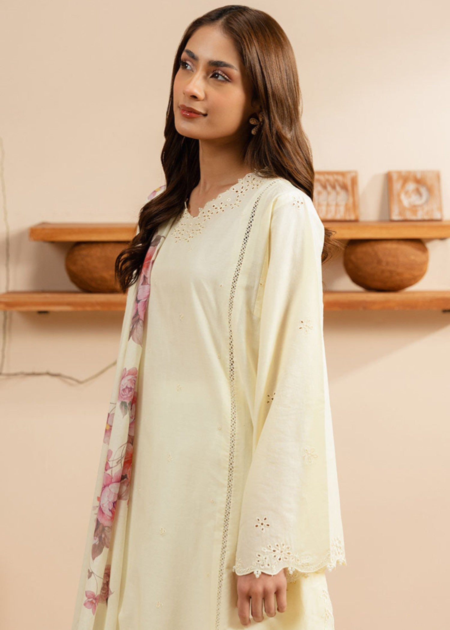 Cross Stitch PALE YELLOW 0125RTWEMBLWN0104 Women 2pcs