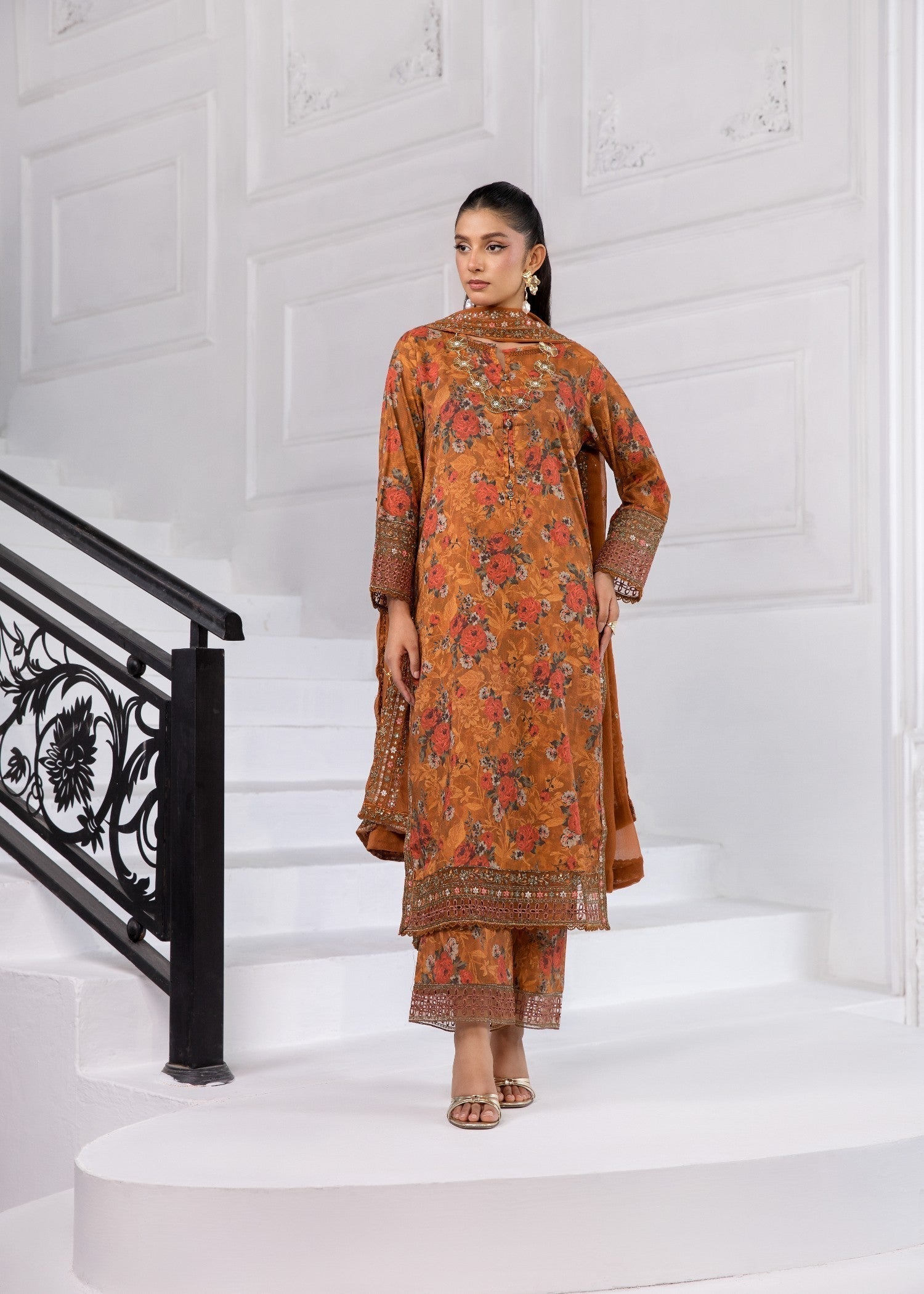 Bin Tayyab (BT006368 ORN 01) Women 3pcs