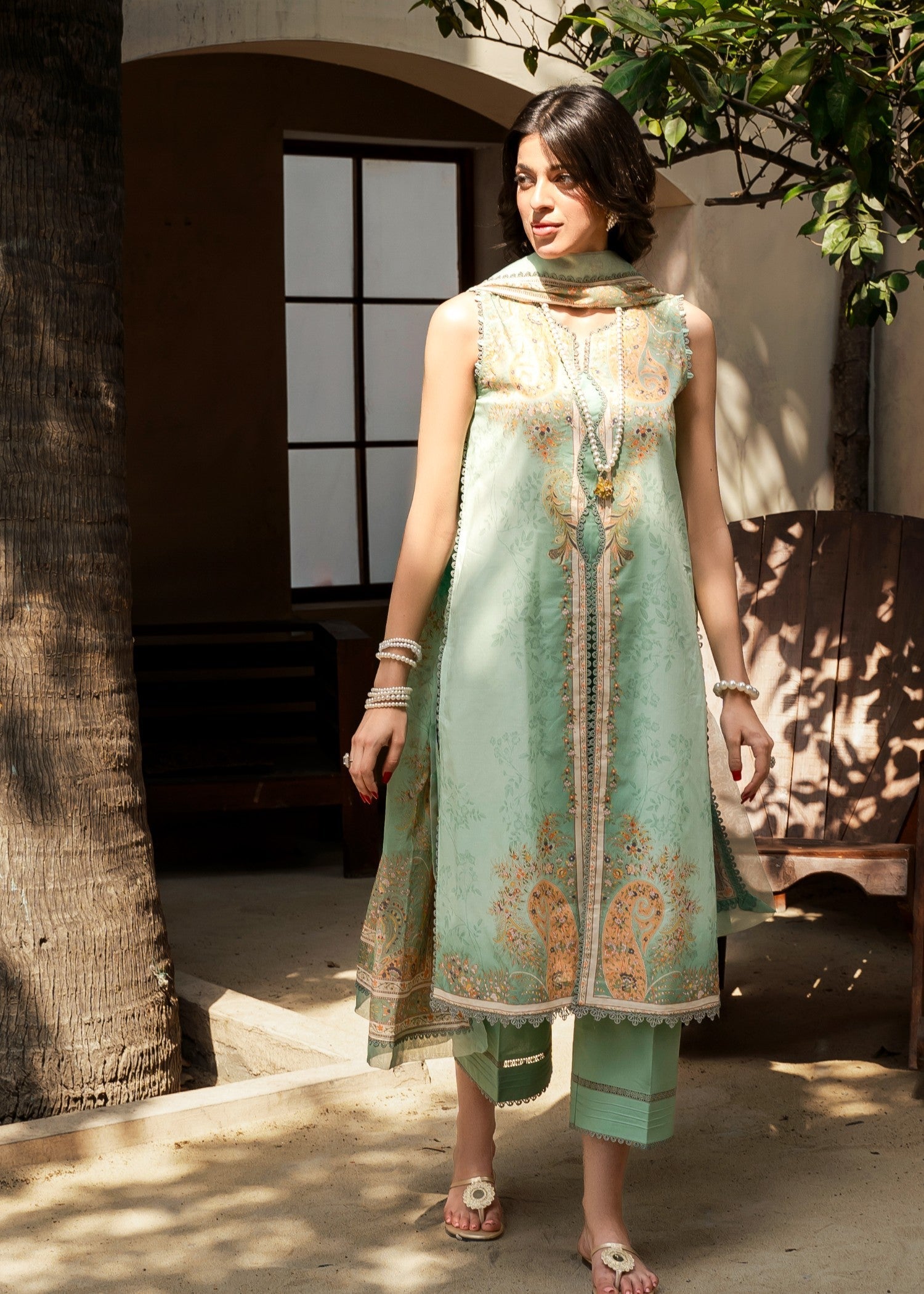 FIRDOUS Stitched Printed Lawn D146 Mintaya Women 3pcs