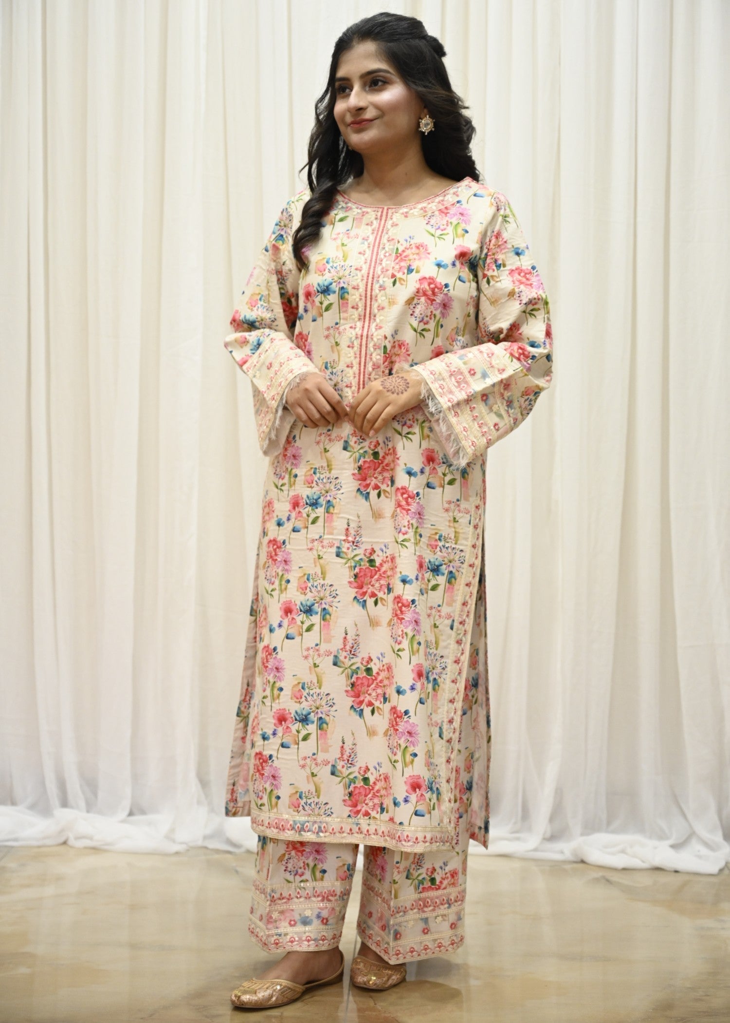 Maharani Official Ivory Bloom – Luxury Suit for Women Women 2pcs