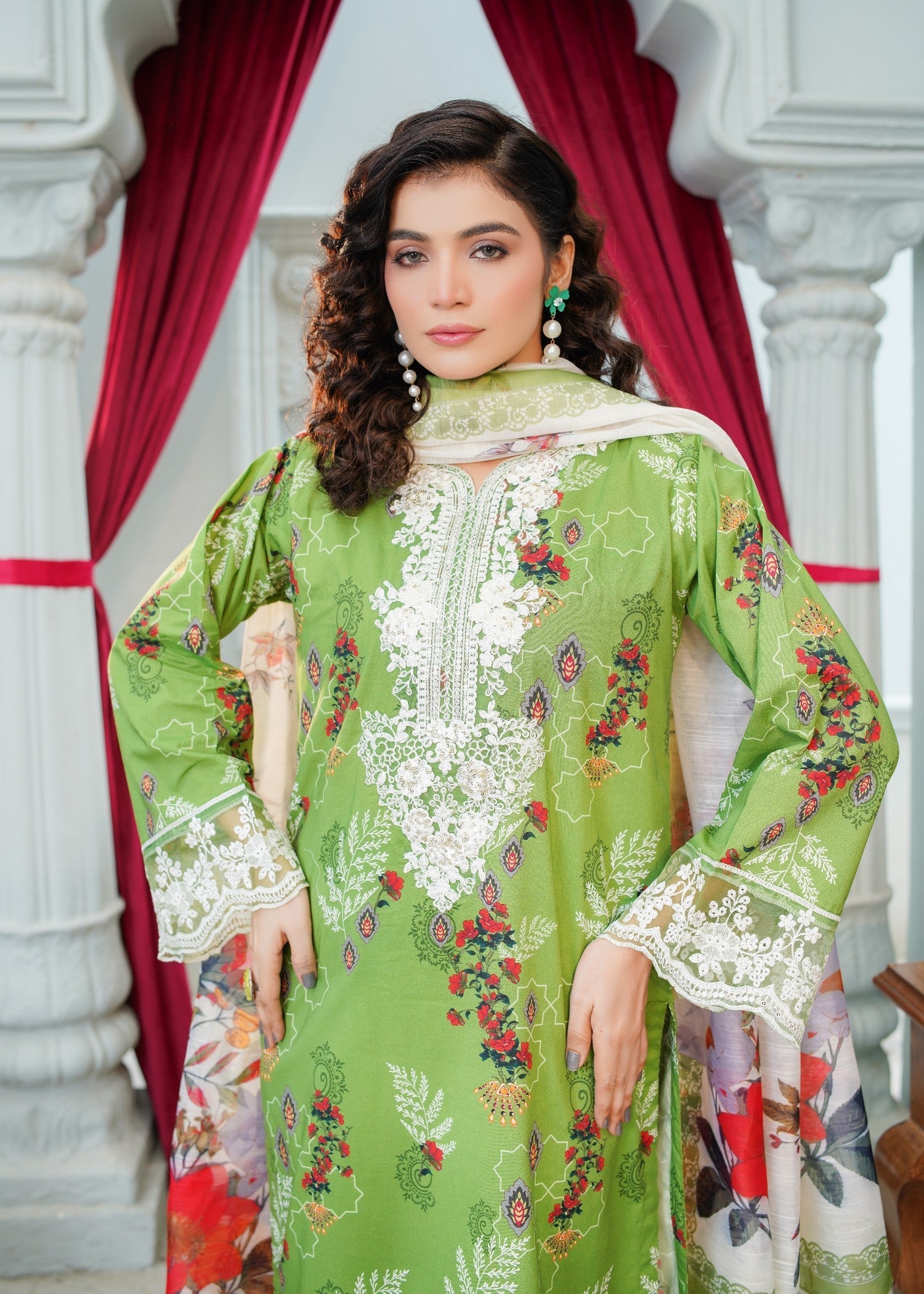 Safdar Embroidery Printed Pure Lawn Embroidered 10 Women 3pcs